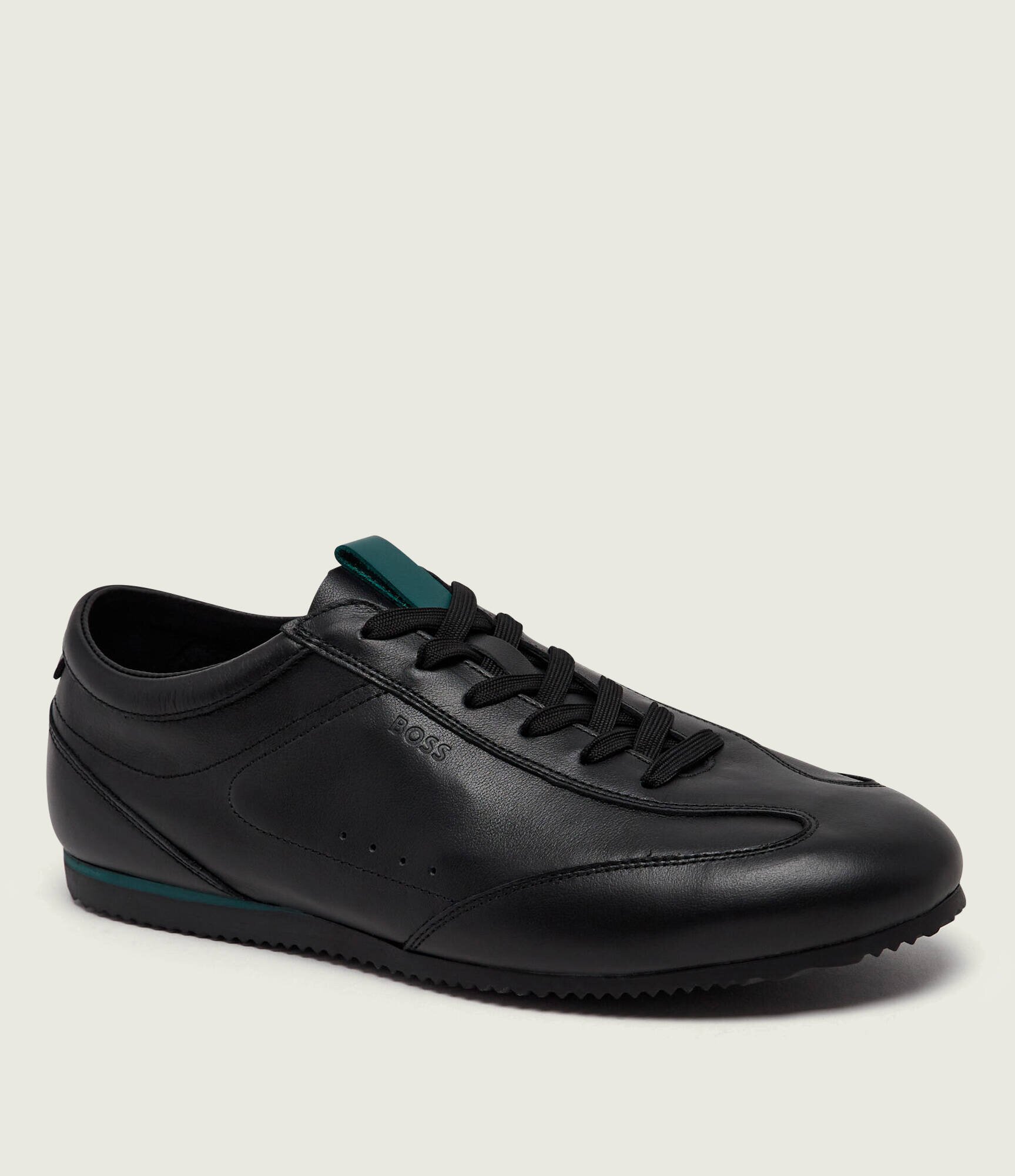 BOSS Black Teniși din piele Lineor_Lowp_AM | Boss x Aston Martin