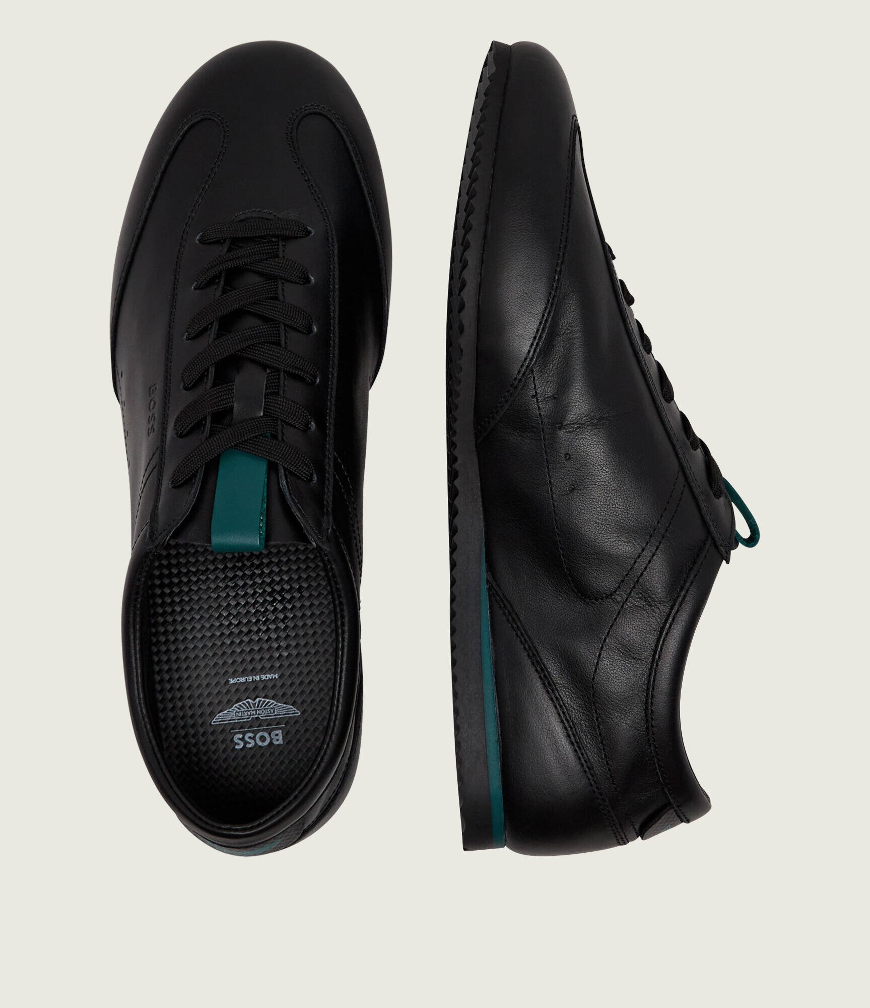 BOSS Black Teniși din piele Lineor_Lowp_AM | Boss x Aston Martin