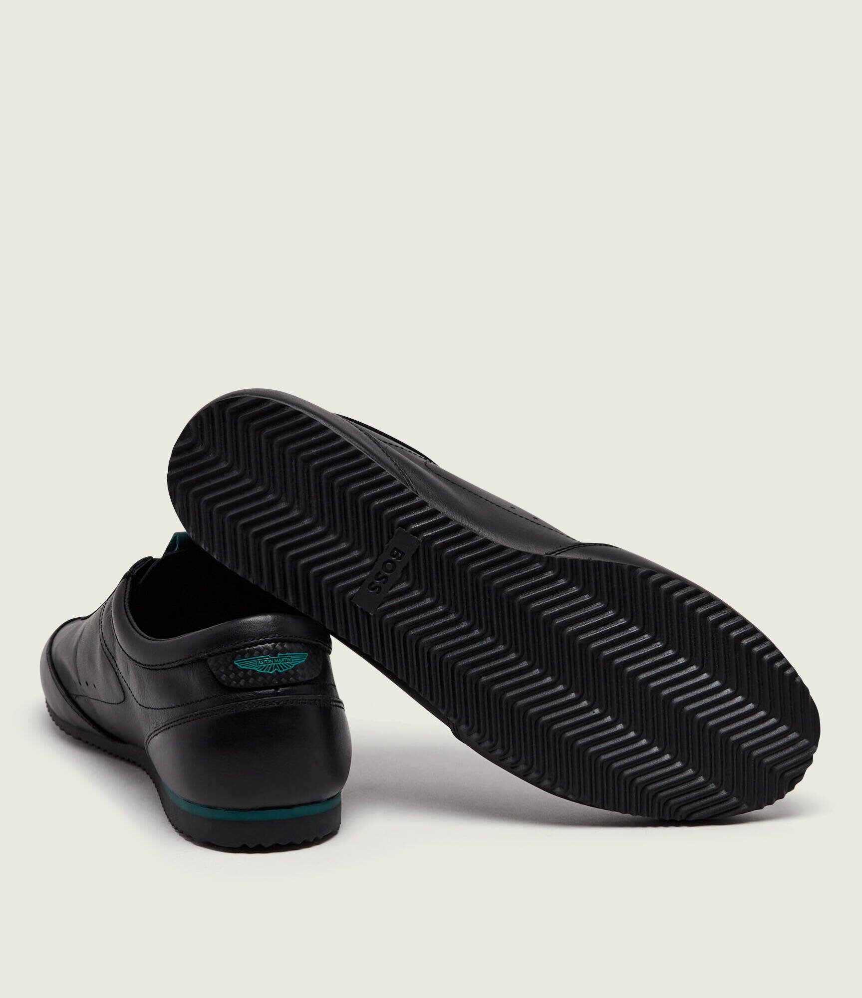 BOSS Black Teniși din piele Lineor_Lowp_AM | Boss x Aston Martin