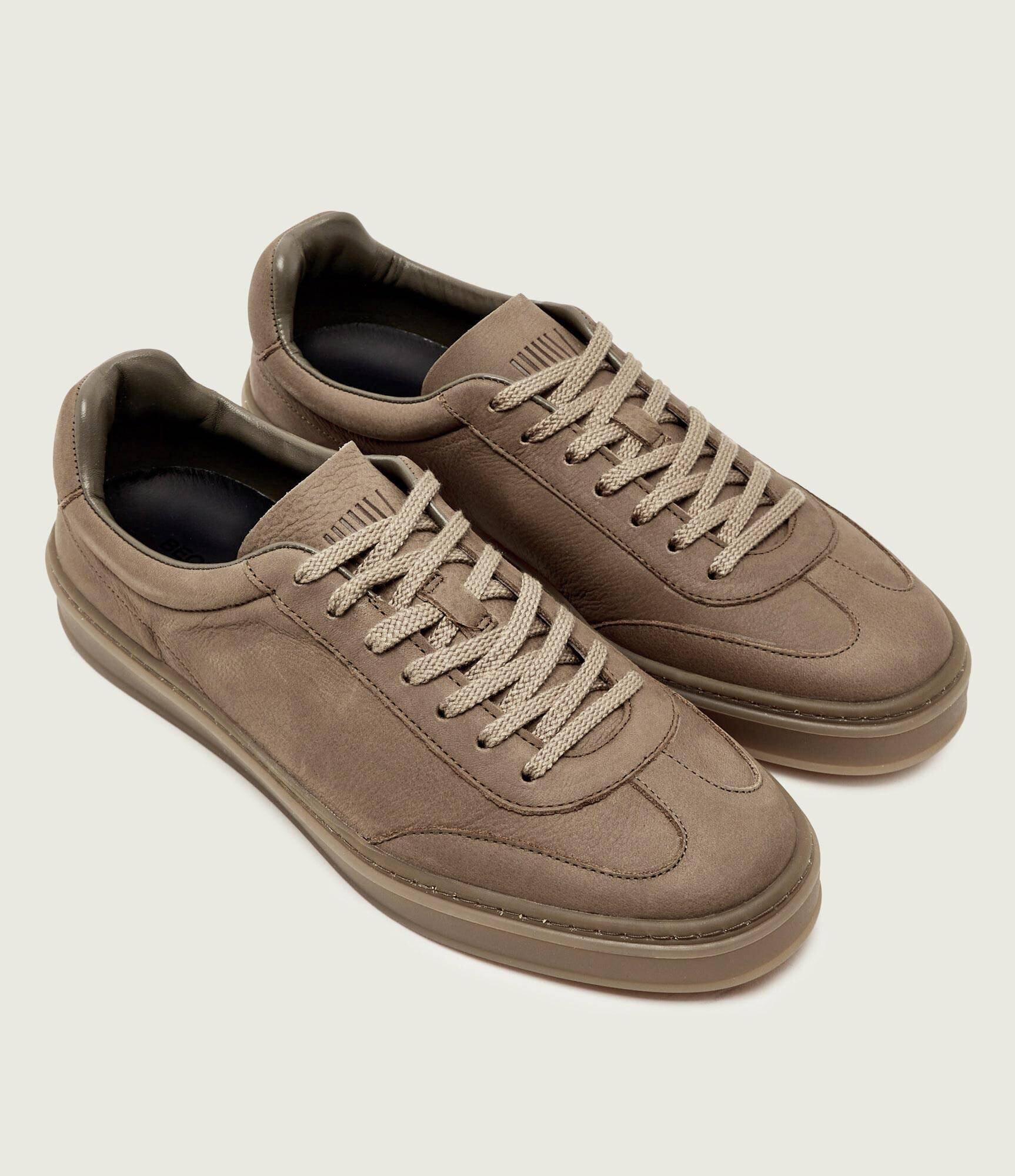 BOSS Black Teniși din piele Zarek_Tenn_nbgr BOSS X BECKHAM
