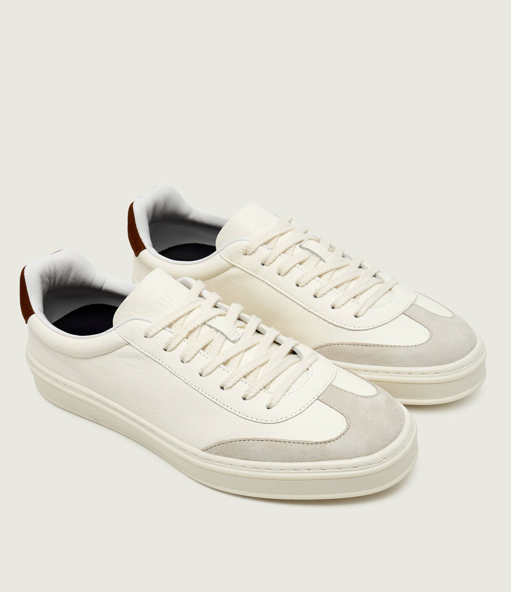 BOSS Black Teniși din piele Zarek_Tenn_sddr_DB | BECKHAM x BOSS | piele întoarsă
