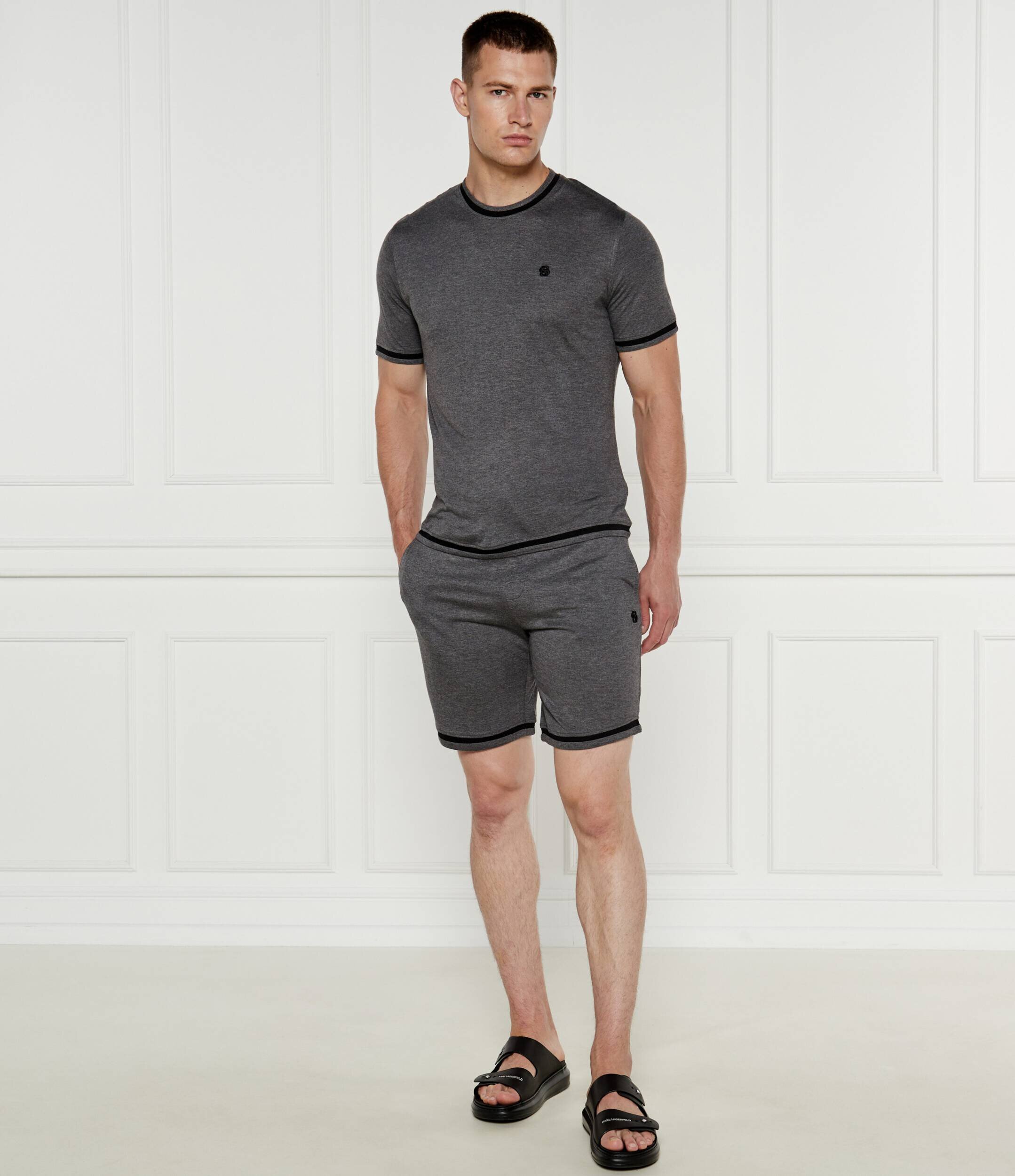BOSS Black Góra od piżamy | Regular Fit | z dodatkiem jedwabiu