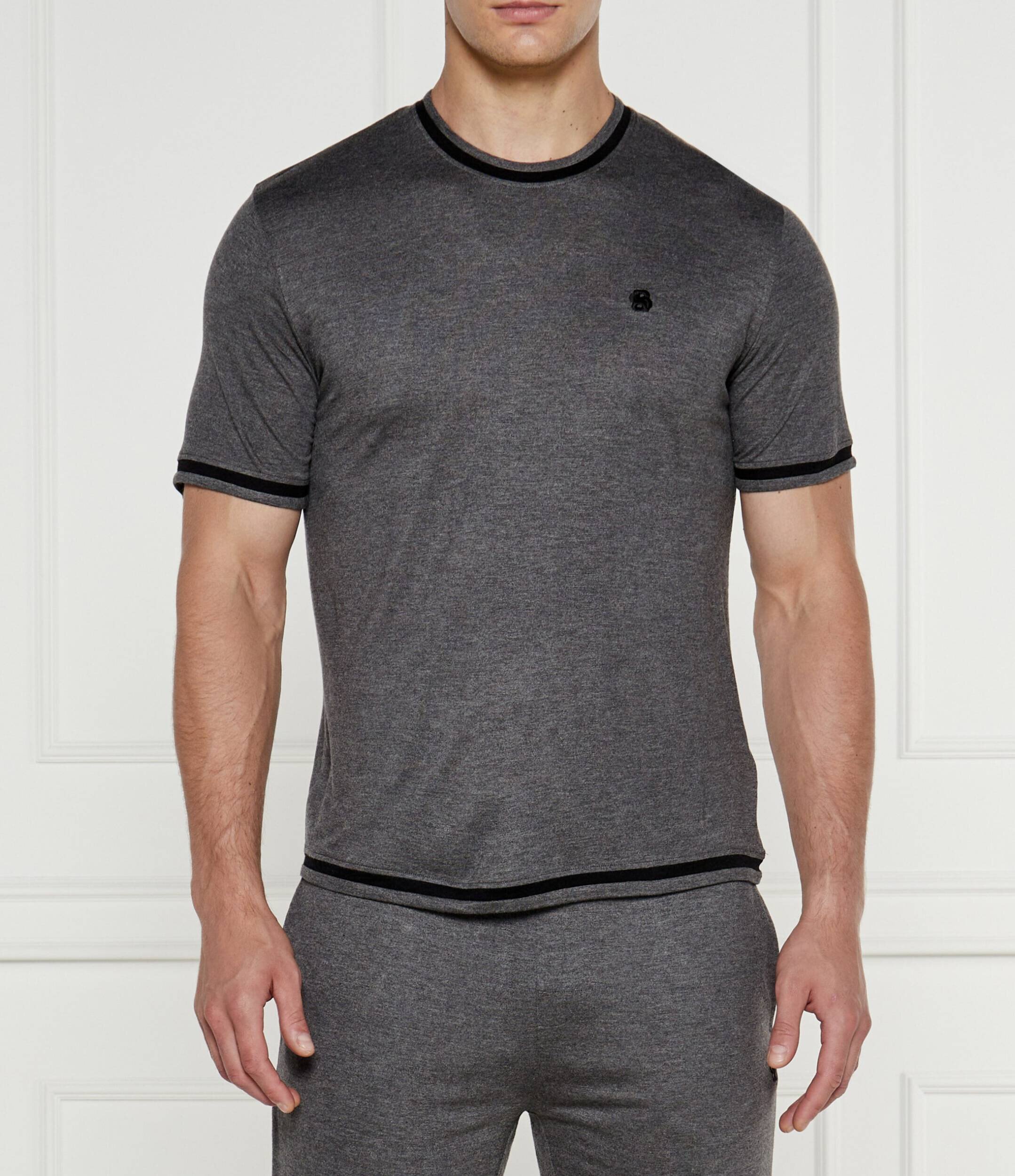 BOSS Black Top de pijama | Regular Fit cu adaos de mătase