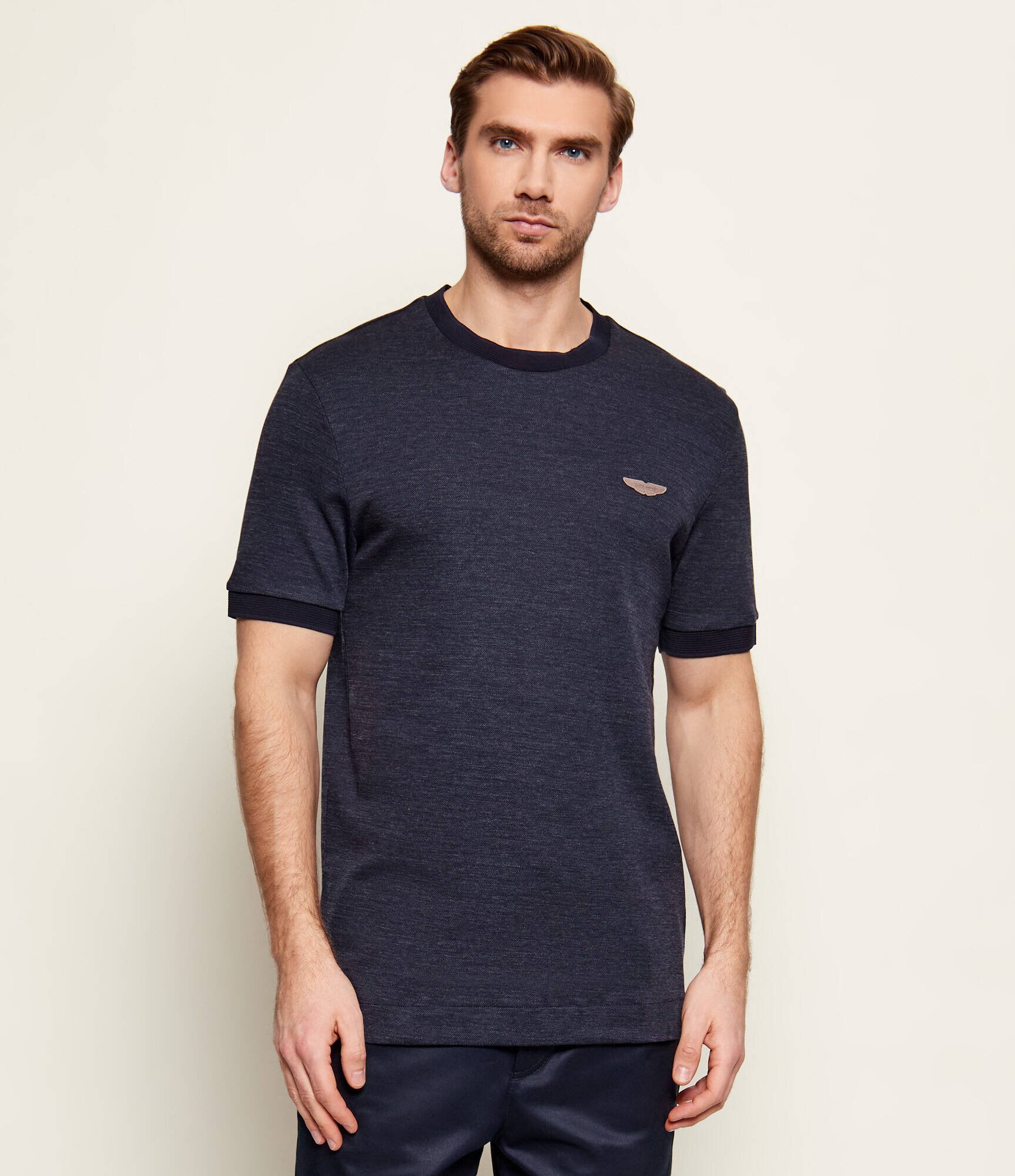 BOSS Black Tricou C-Thompson 242_AM | BOSS x ASTON MARTIN | regular fit cu adaos de lână