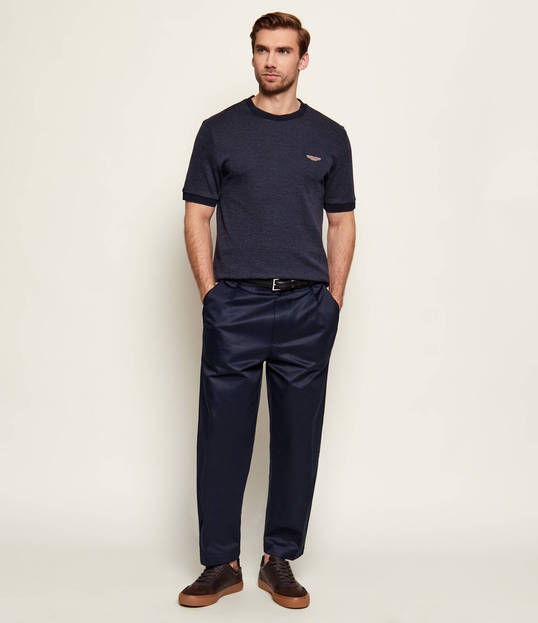 BOSS Black Tricou C-Thompson 242_AM | BOSS x ASTON MARTIN | regular fit cu adaos de lână