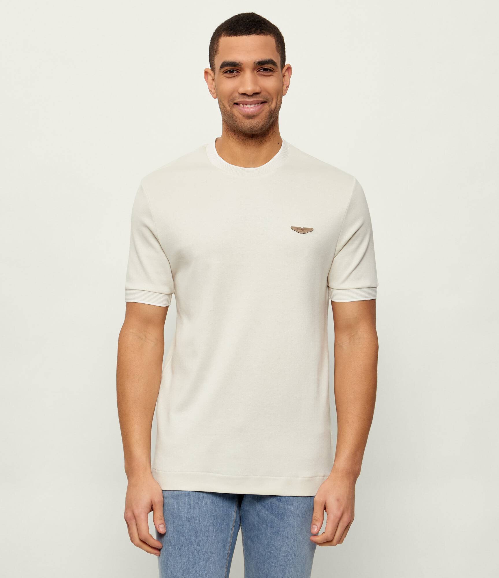 BOSS Black Tricou C-Thompson 242_AM | BOSS x ASTON MARTIN | regular fit cu adaos de lână