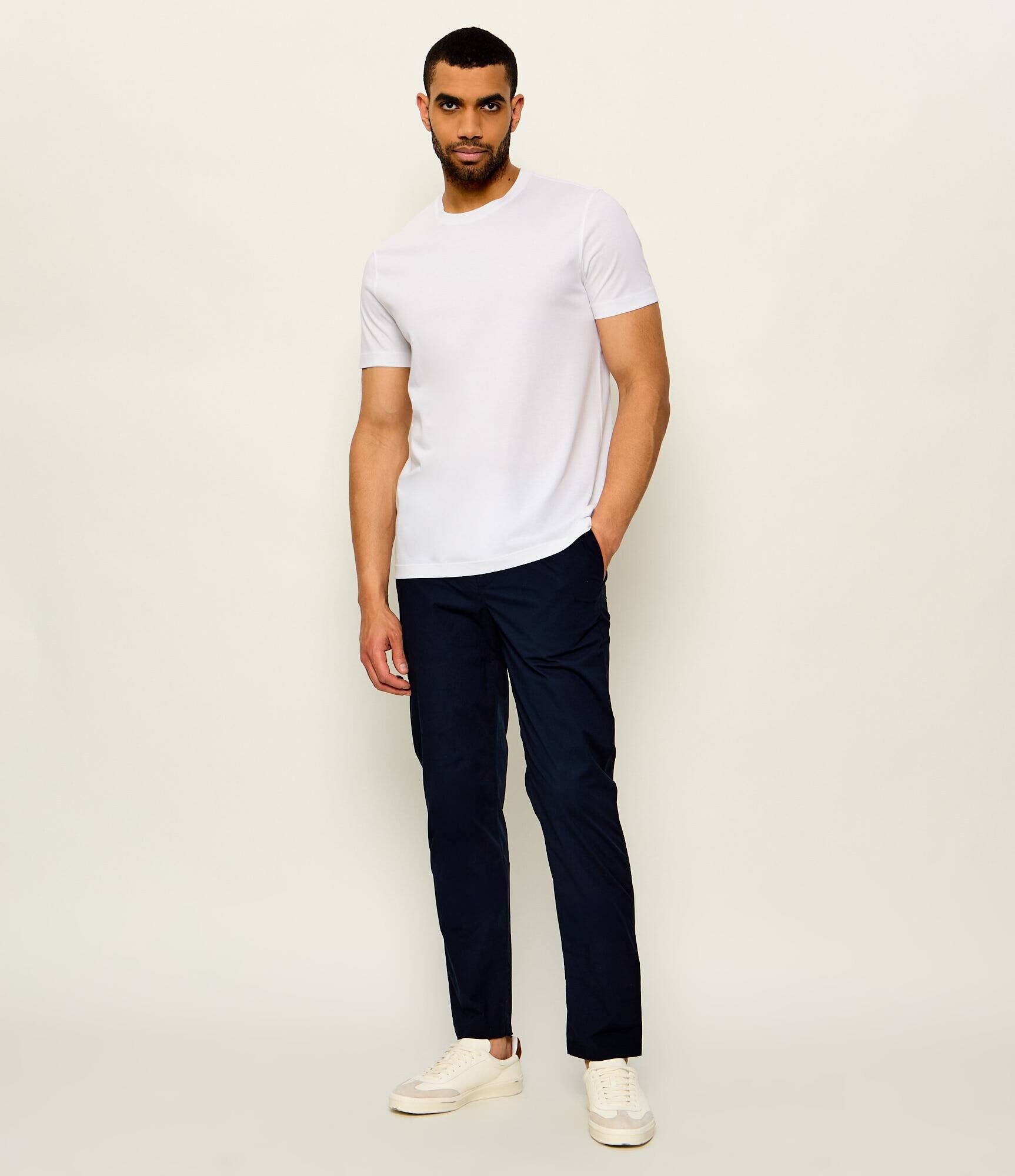 BOSS Black Tricou Taut 75 | Boss x David Beckham | regular fit cu adaos de mătase