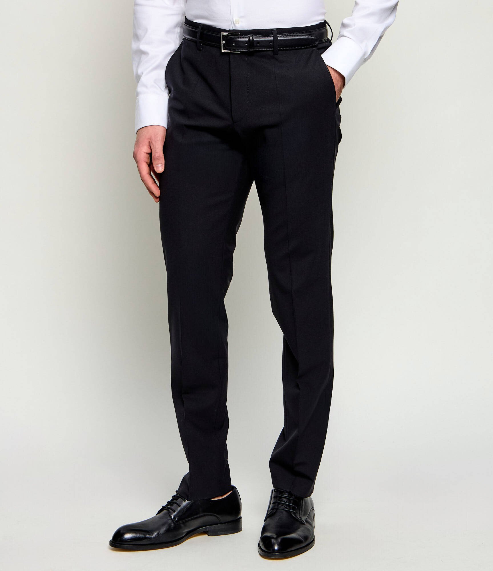 BOSS Black Wełniane spodnie H-Lenon-MM-224 | Regular Fit