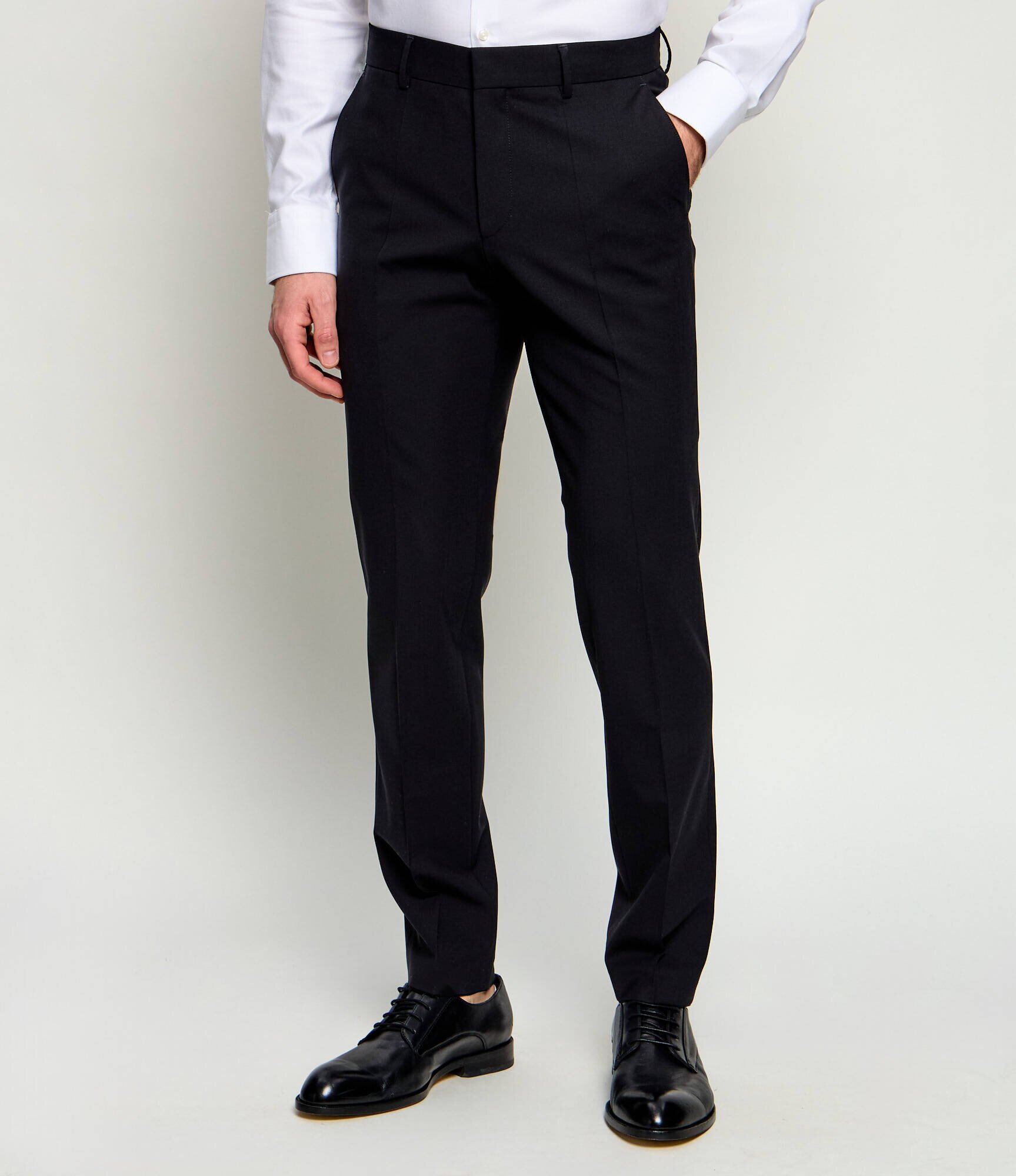 BOSS Black Wełniane spodnie H-Lenon-MM-224 | Regular Fit