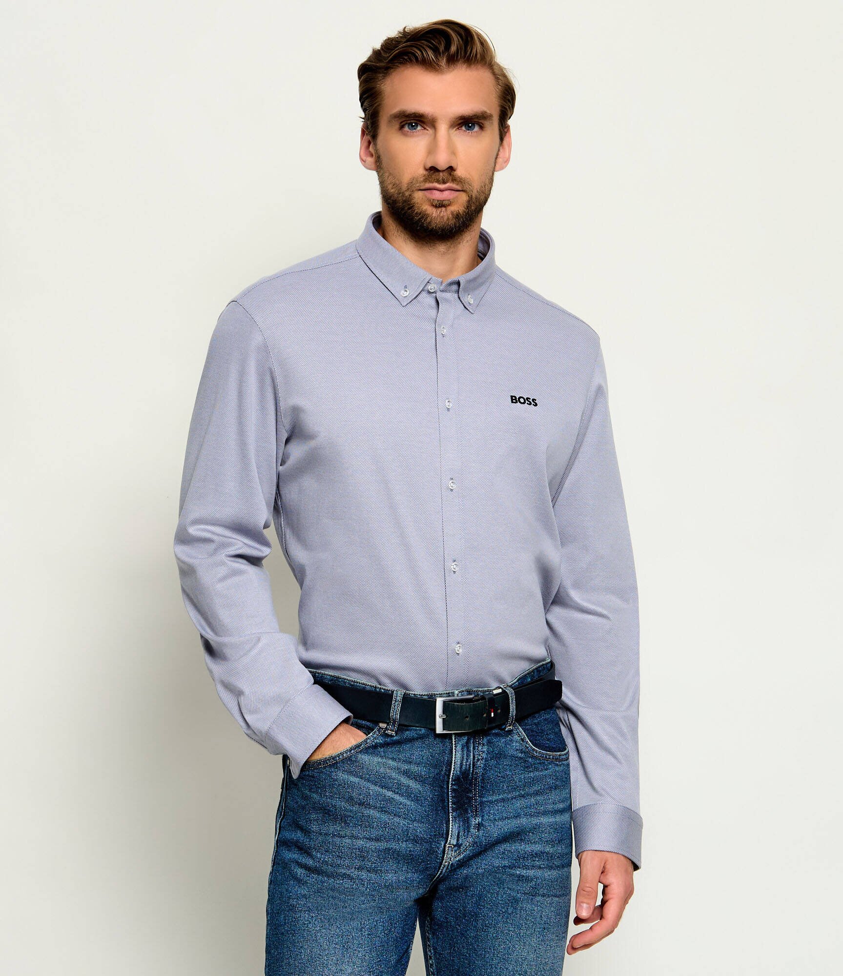 BOSS Green Cămașă ST_Motion L | regular fit | stretch