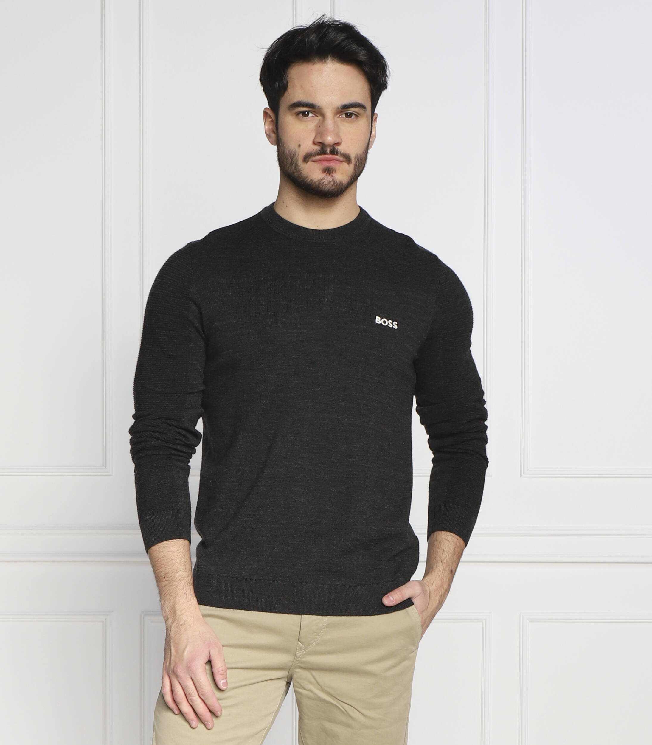 BOSS Green de lână pulover romar | regular fit