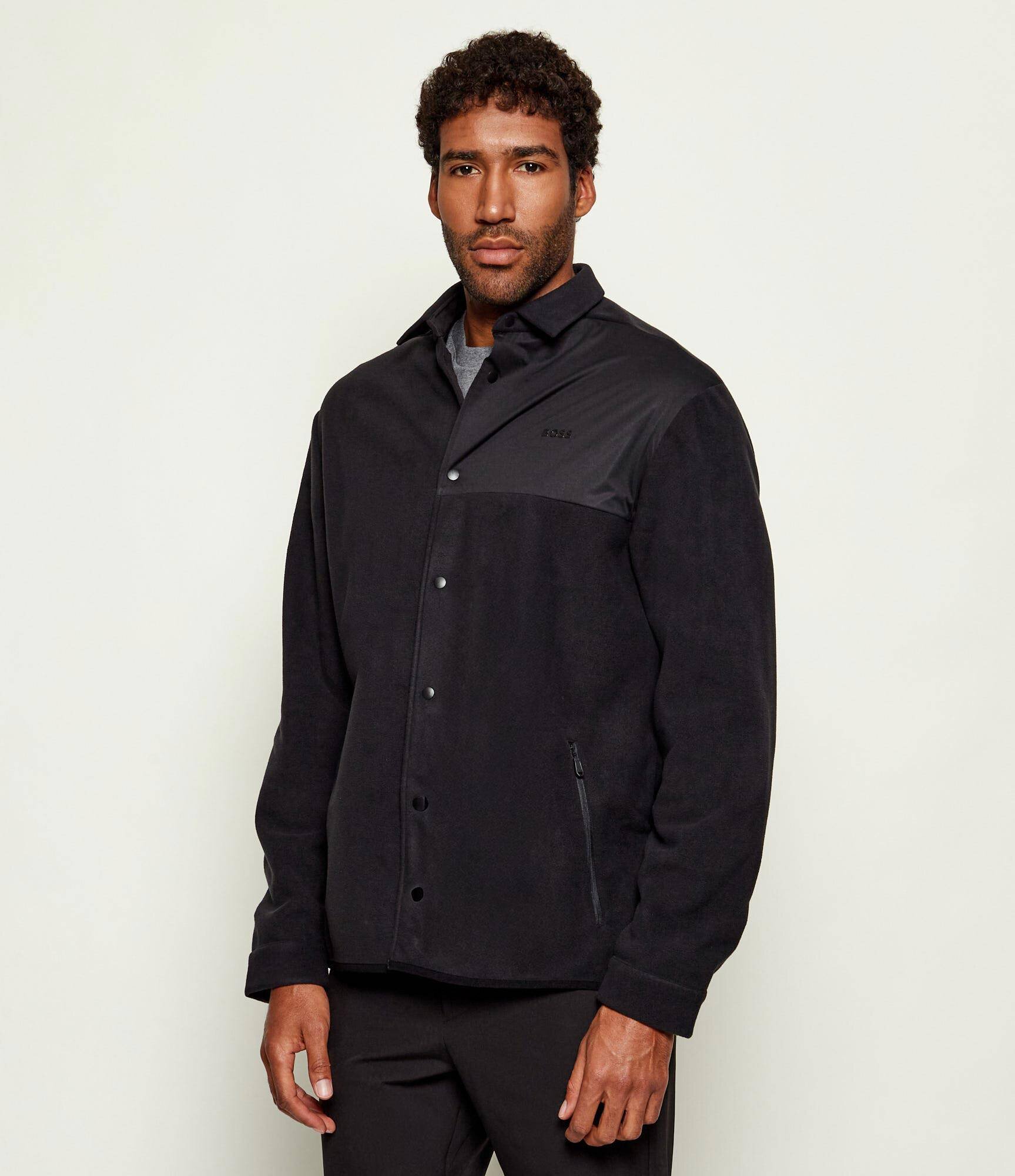 BOSS Green Din fleece geacă ST_Hole19 | Relaxed fit | stretch