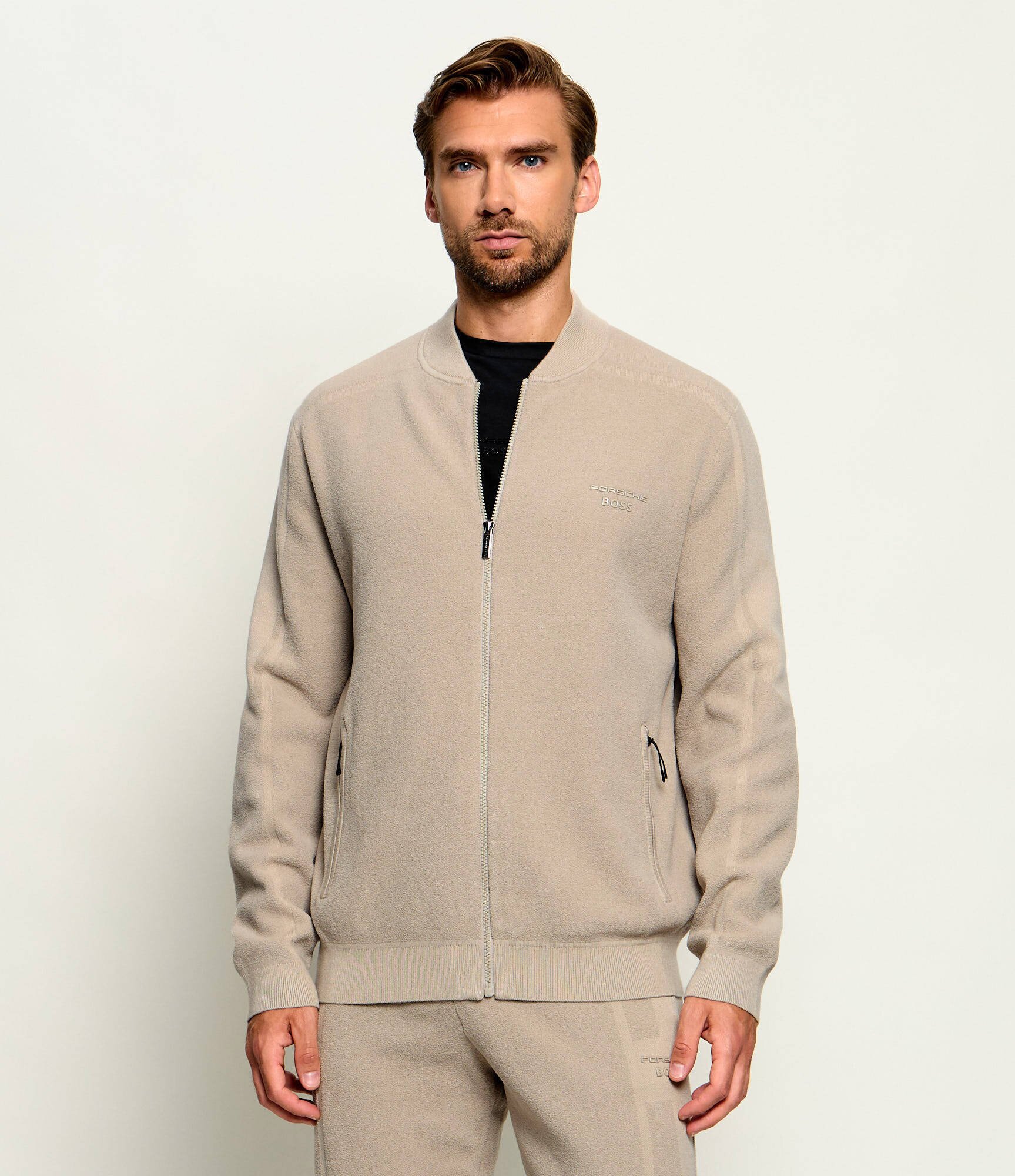 BOSS Green Hanorac KN_PS Icons70 FZ |Boss x Porsche | frotir | regular fit