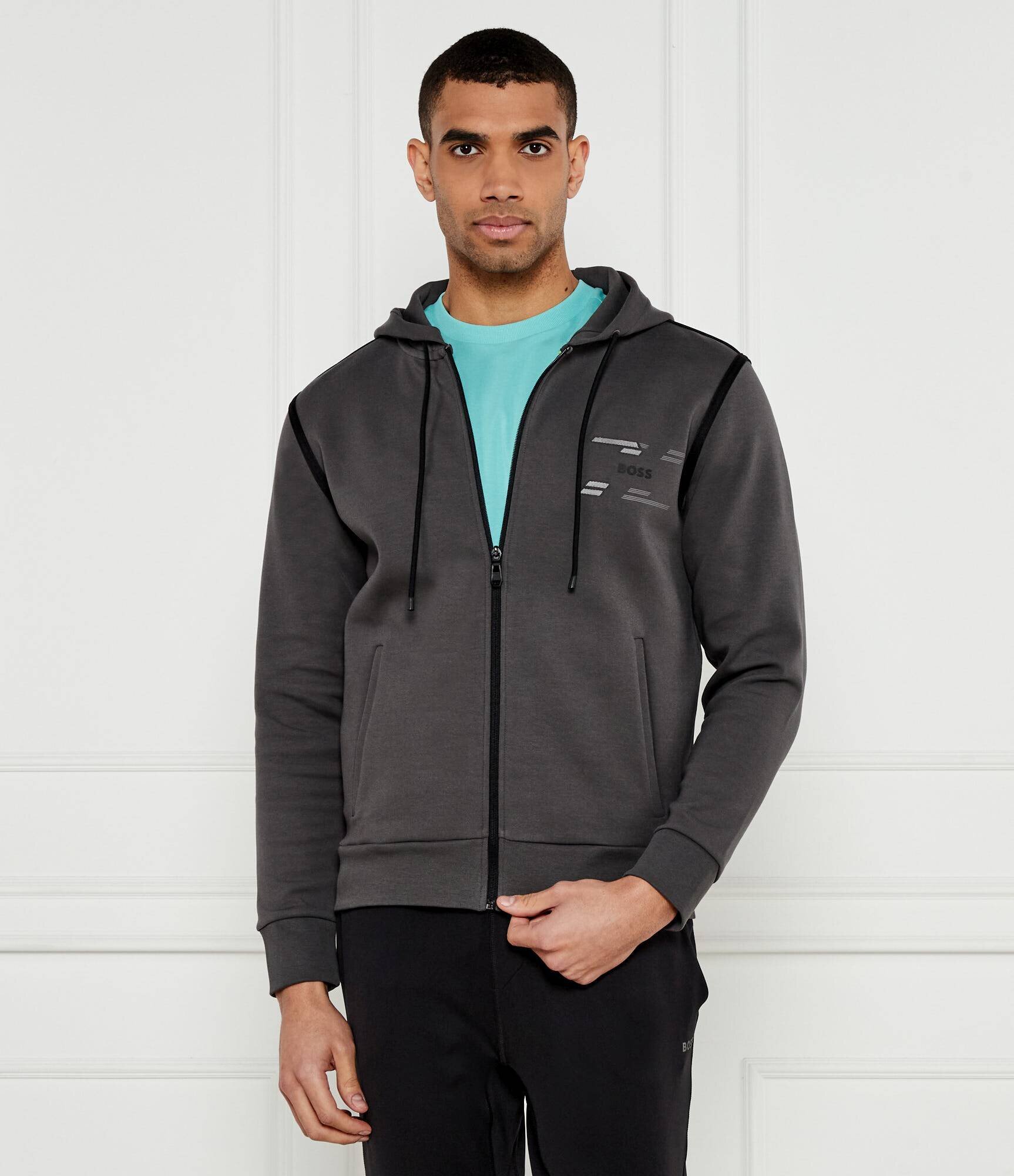 BOSS Green Hanorac Saggy Tape | Regular Fit | stretch