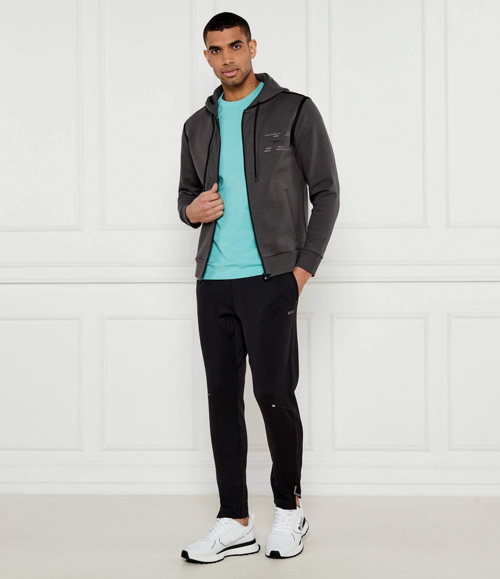 BOSS Green Hanorac Saggy Tape | Regular Fit | stretch