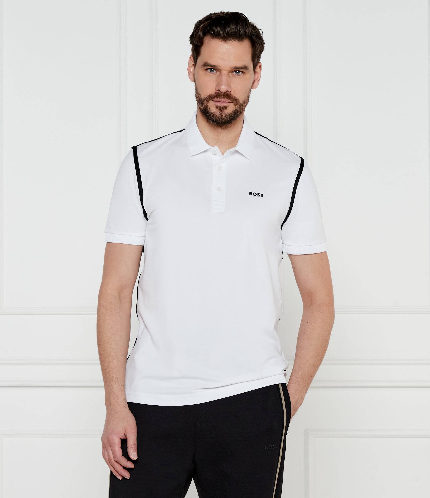 BOSS Green Polo Paddy Tape | Regular Fit | stretch