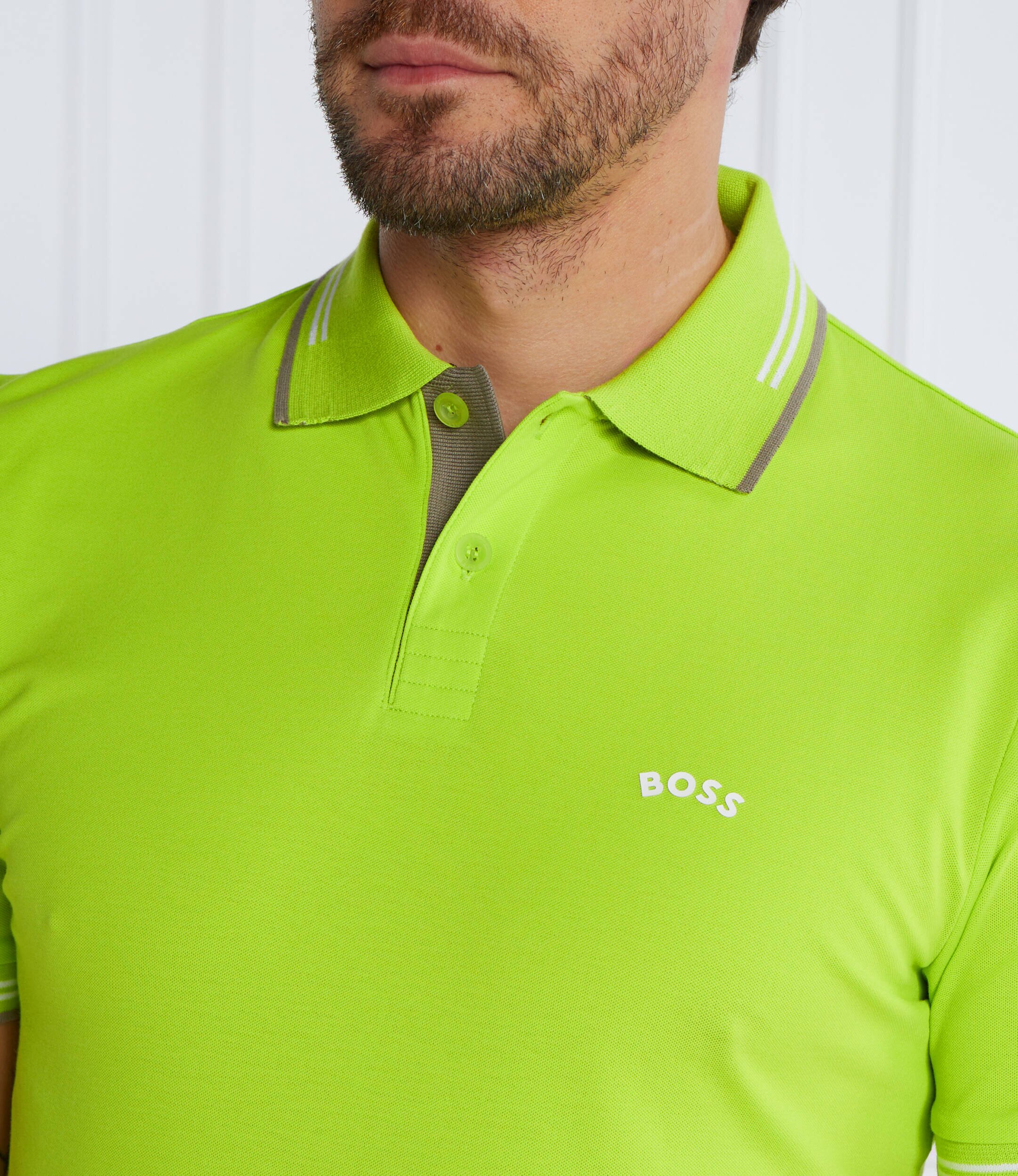 BOSS Green Polo Paul Curved | stretch | Slim Fit