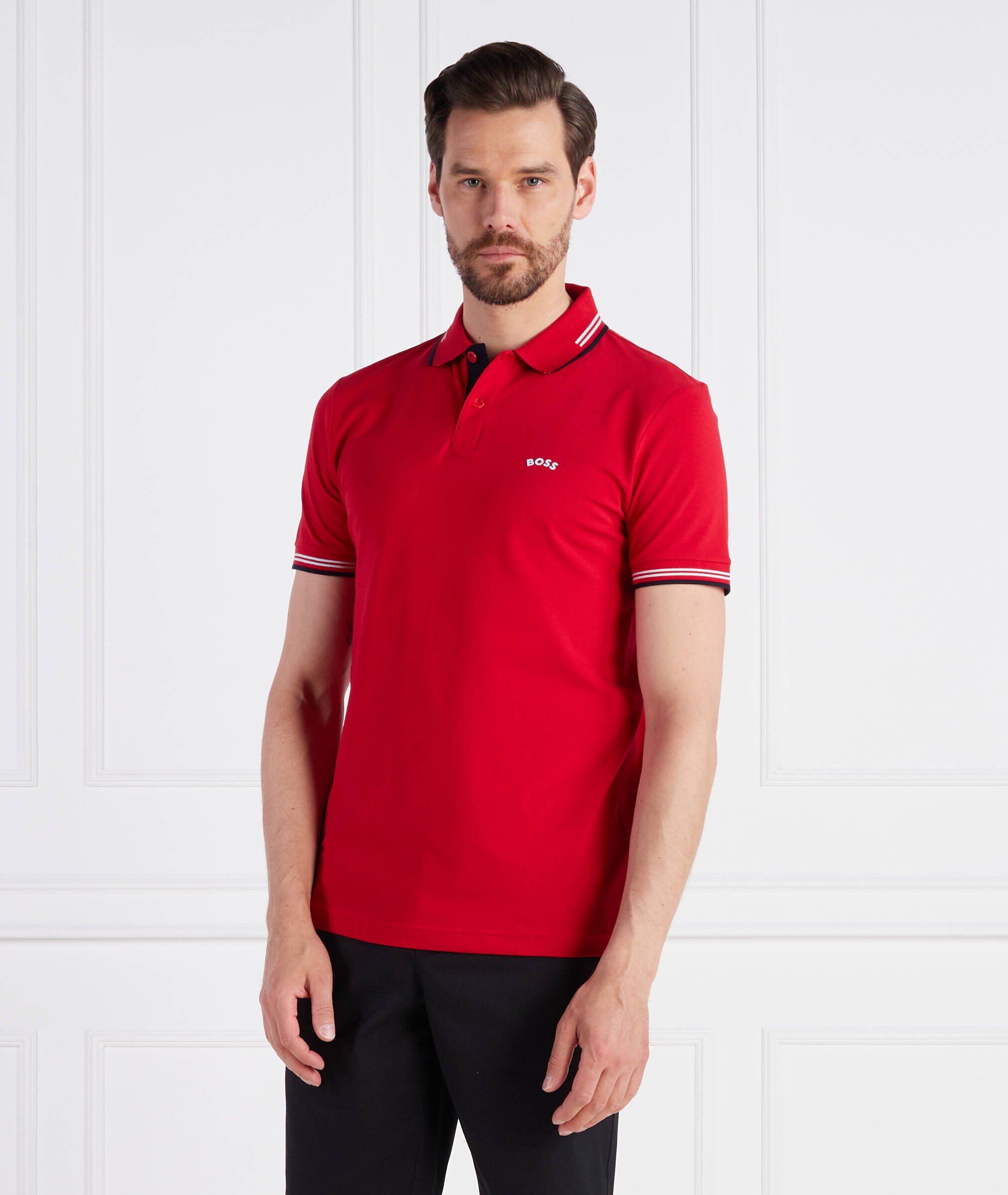 BOSS Green Polo Paul Curved | stretch | Slim Fit
