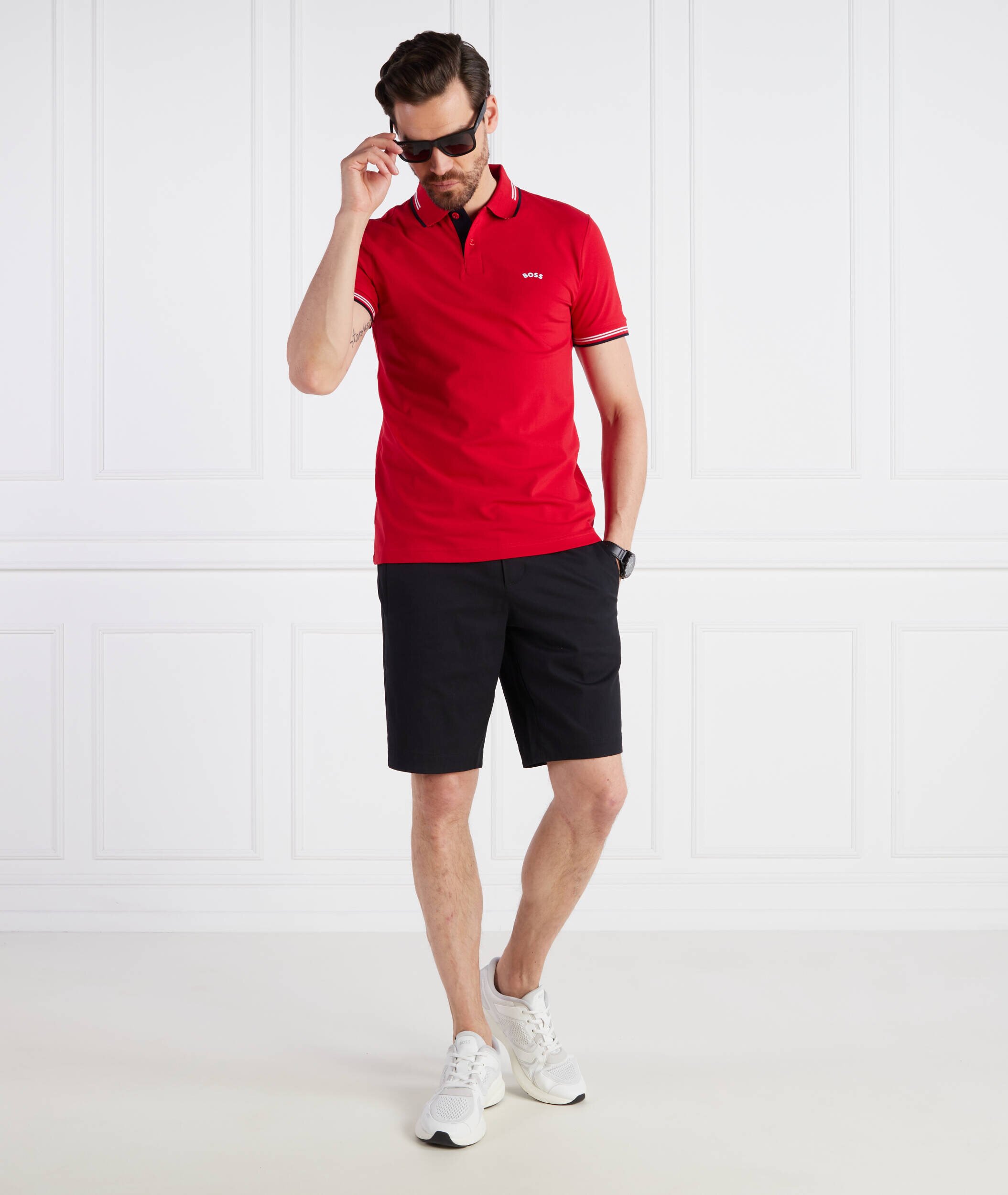 BOSS Green Polo Paul Curved | stretch | Slim Fit
