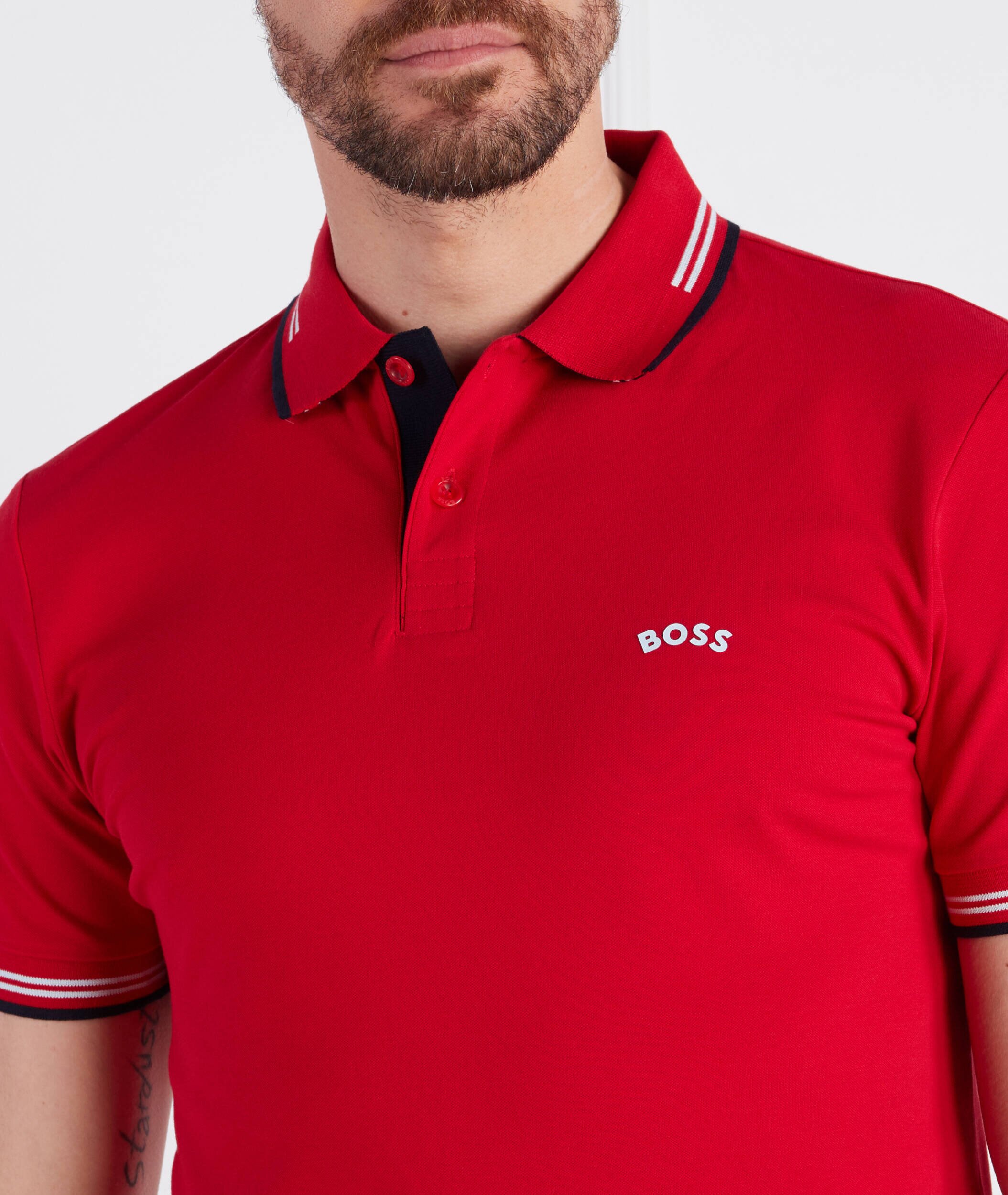 BOSS Green Polo Paul Curved | stretch | Slim Fit