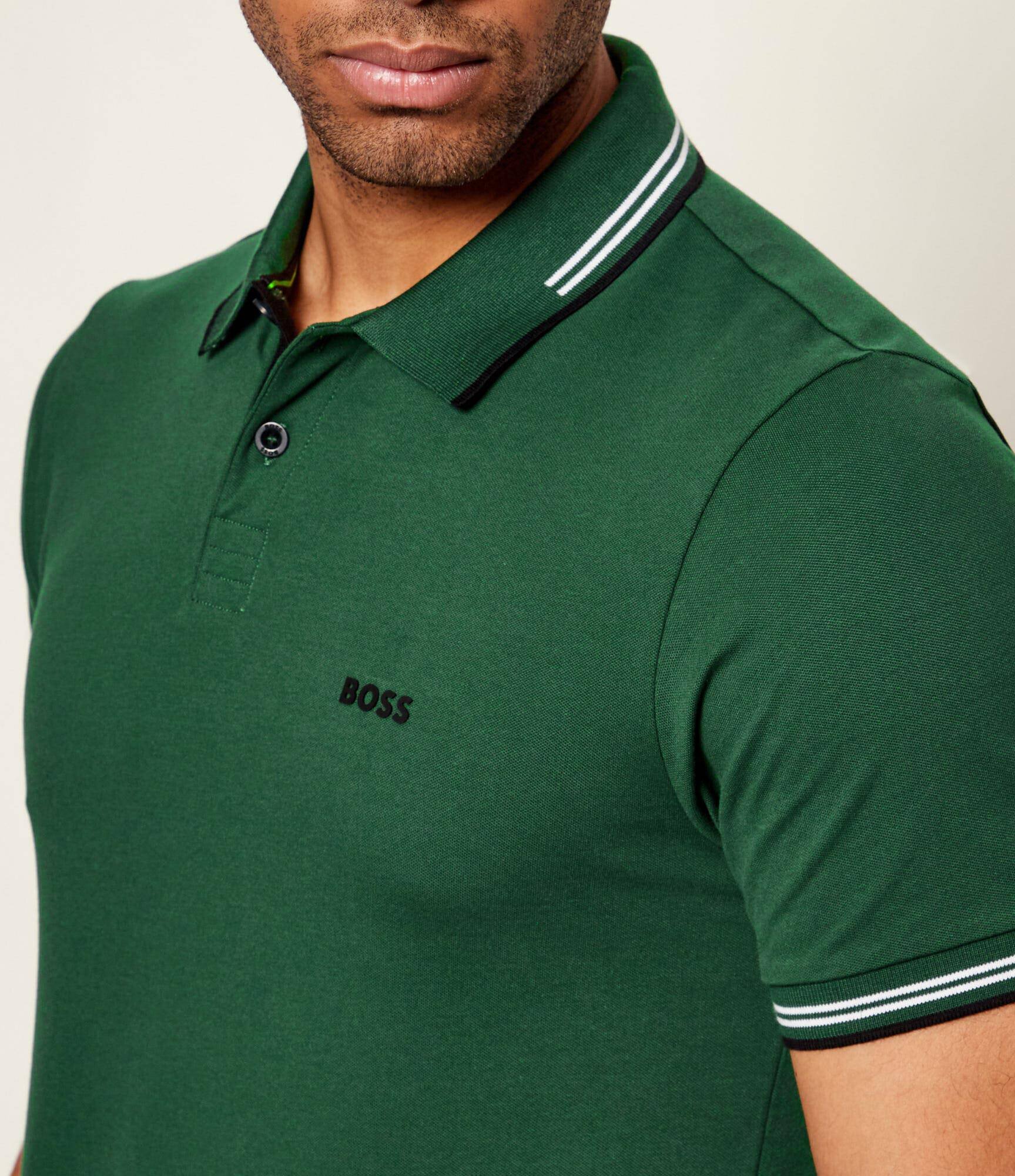 BOSS Green Polo Paul | Slim Fit | stretch