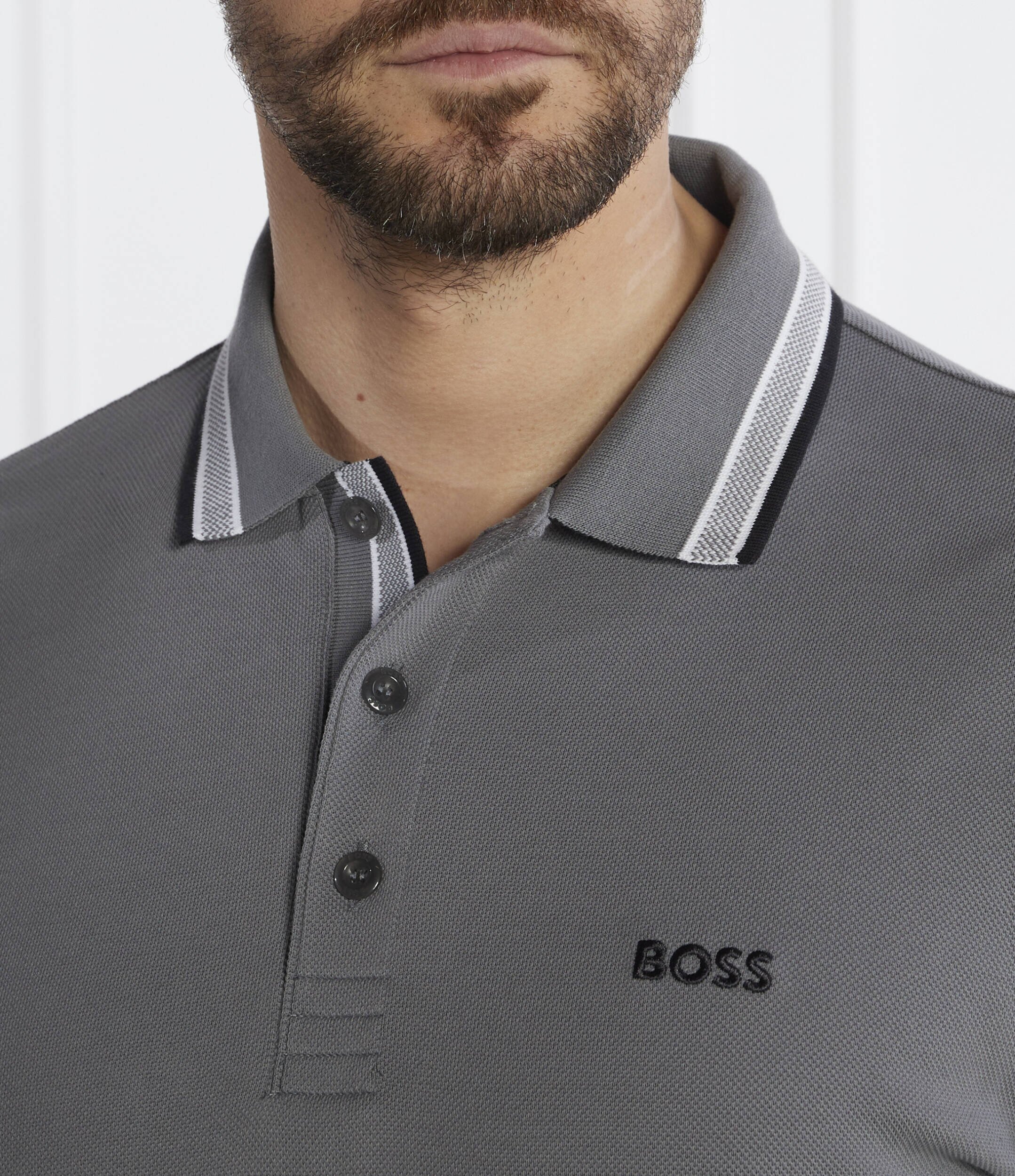 BOSS Green Polo Plisy | Regular Fit