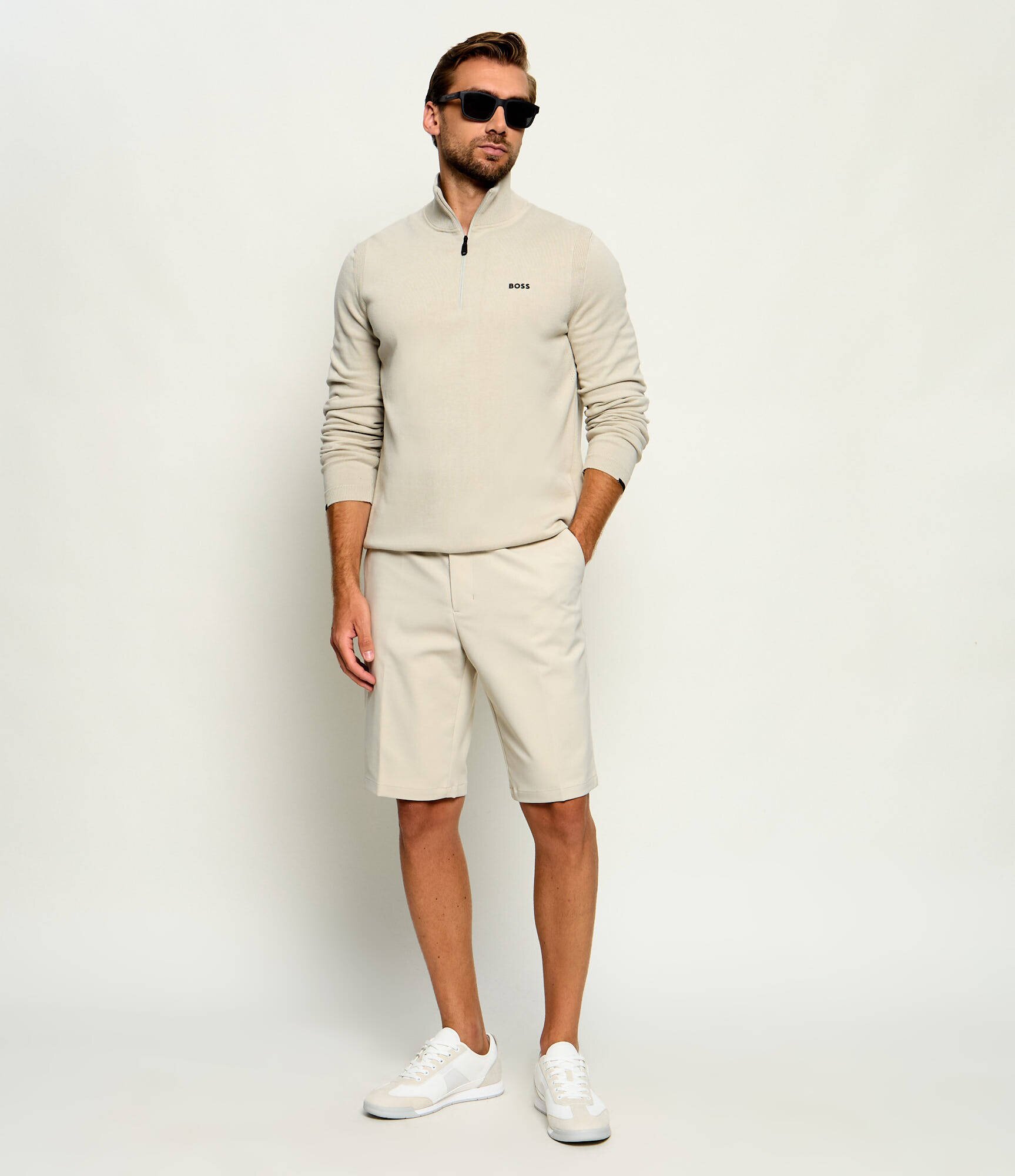 BOSS Green Pulover KN_Ever-X QZ | regular fit