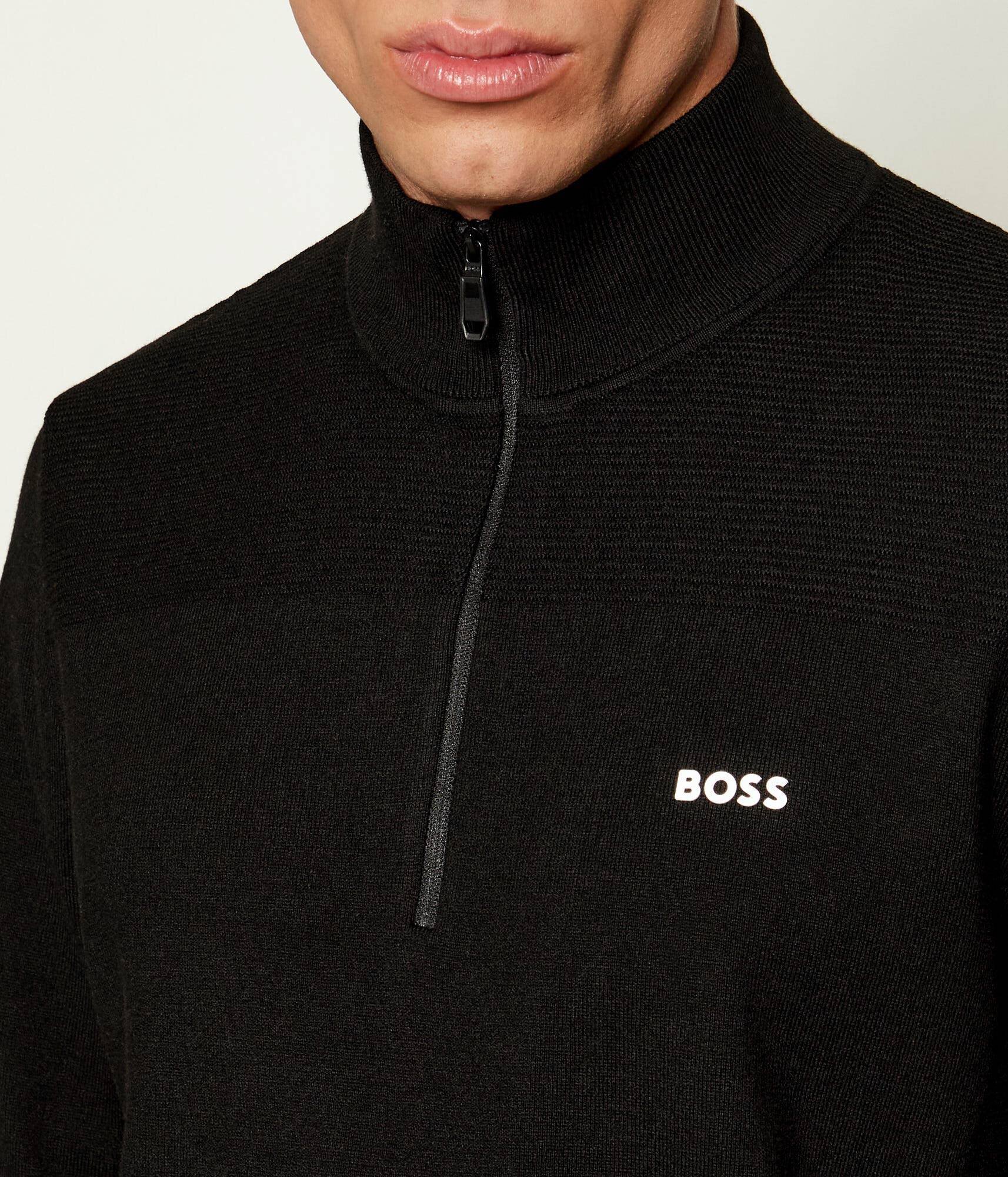 BOSS Green Pulover KN_Momentum-X QZ | regular fit cu adaos de lână