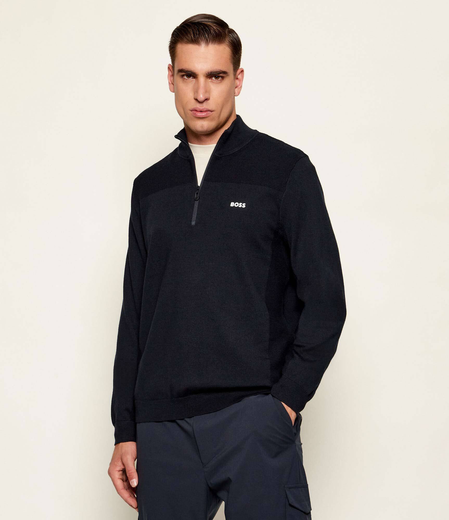 BOSS Green Pulover KN_Momentum-X QZ | regular fit cu adaos de lână