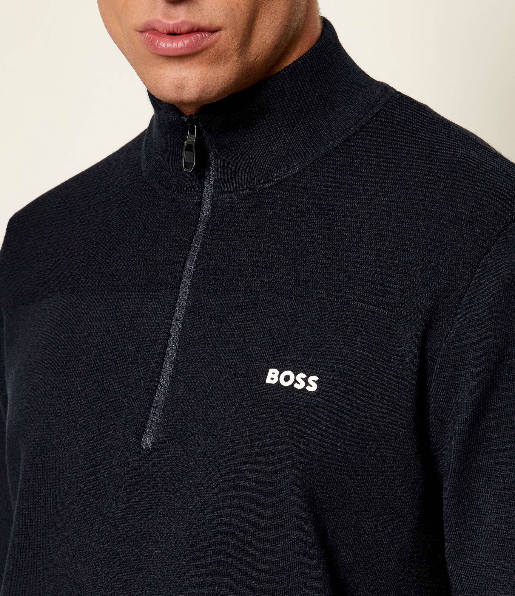 BOSS Green Pulover KN_Momentum-X QZ | regular fit cu adaos de lână