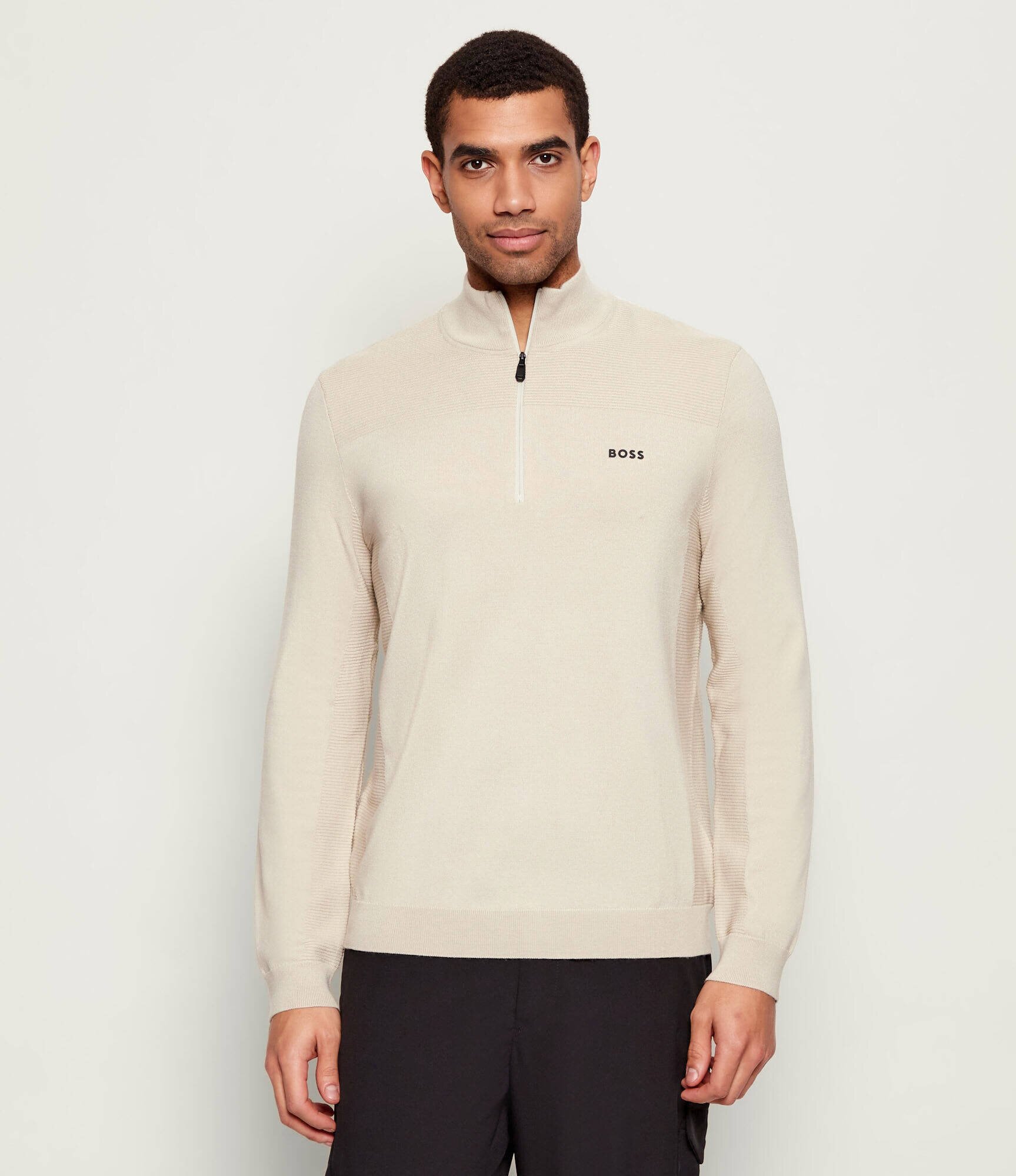 BOSS Green Pulover KN_Momentum-X QZ | regular fit cu adaos de lână