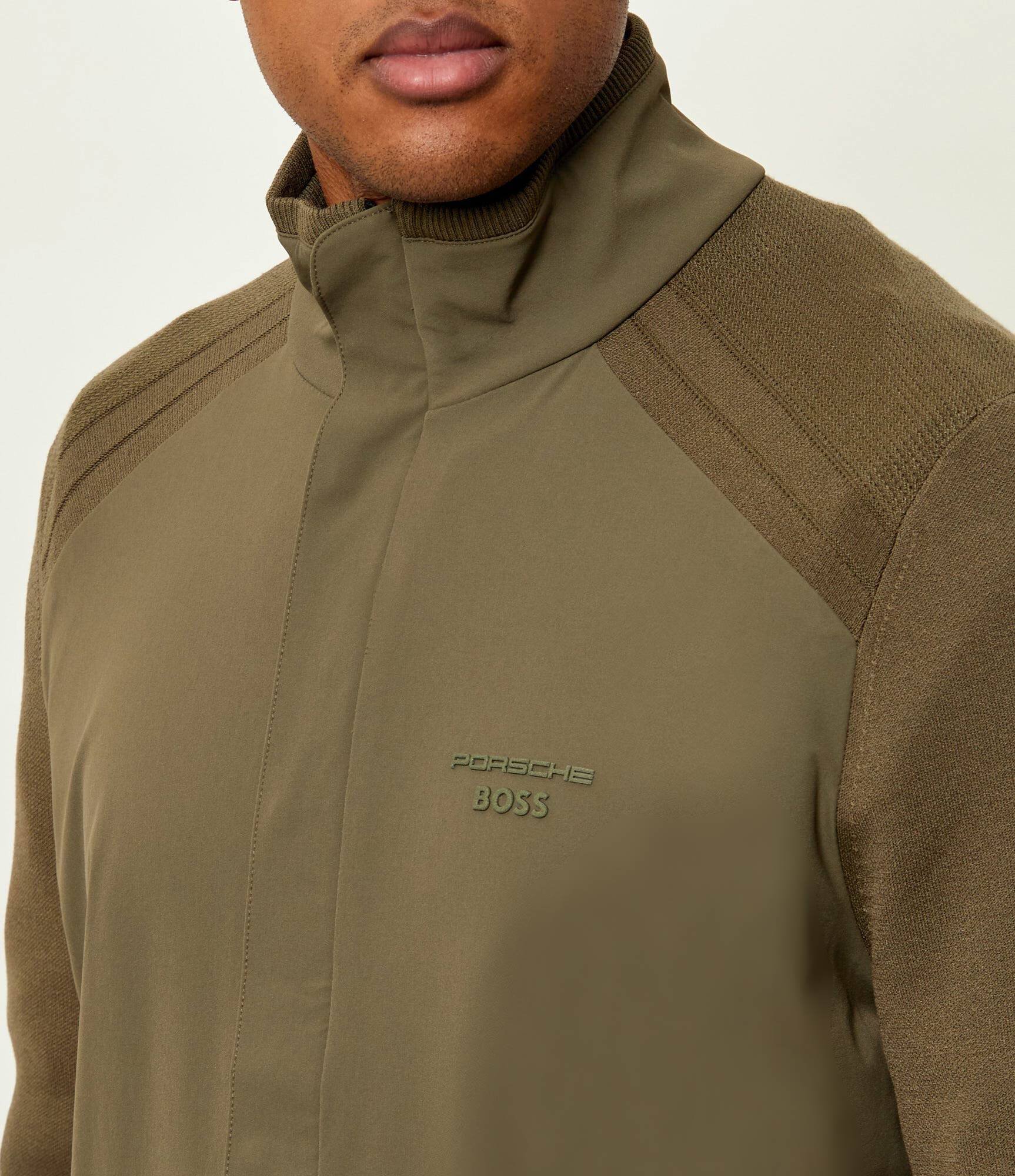BOSS Green Pulover KN_PS Spirit70 HY | Boss x Porsche | regular fit cu adaos de mătase