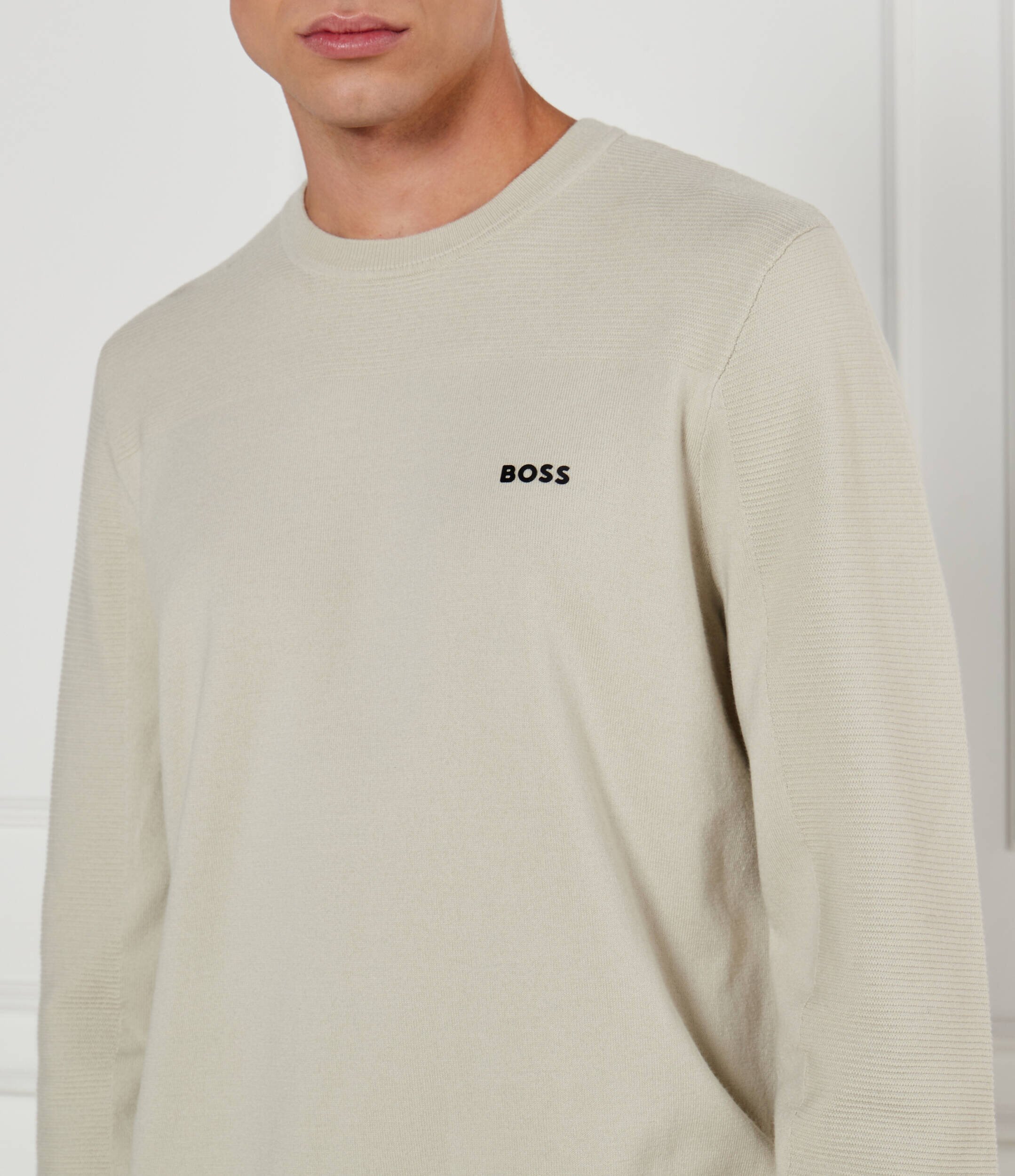 BOSS Green Pulover Momentum-X_CN | Regular Fit cu adaos de lână