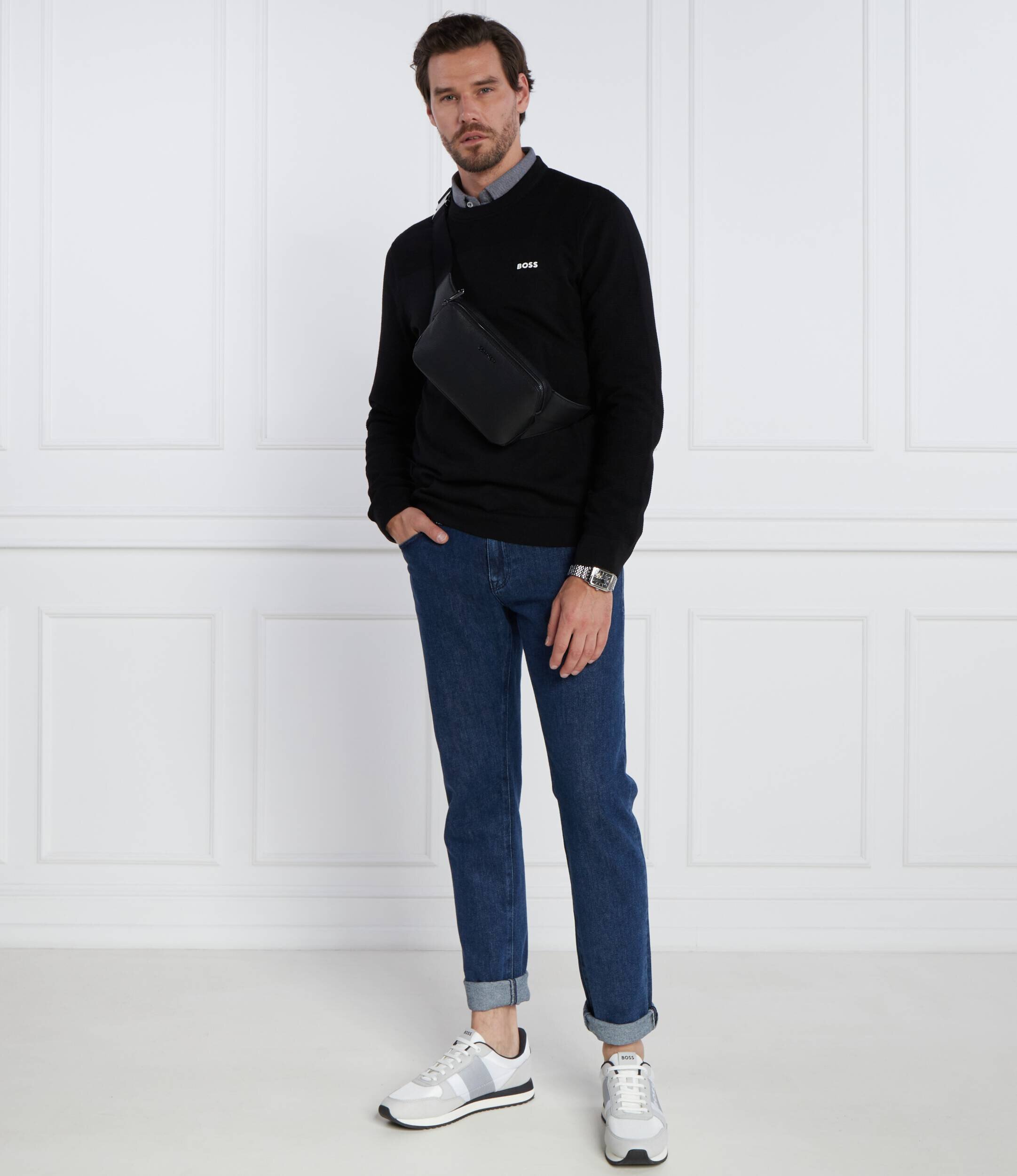 BOSS Green Pulover Momentum-X_CN | Regular Fit cu adaos de lână