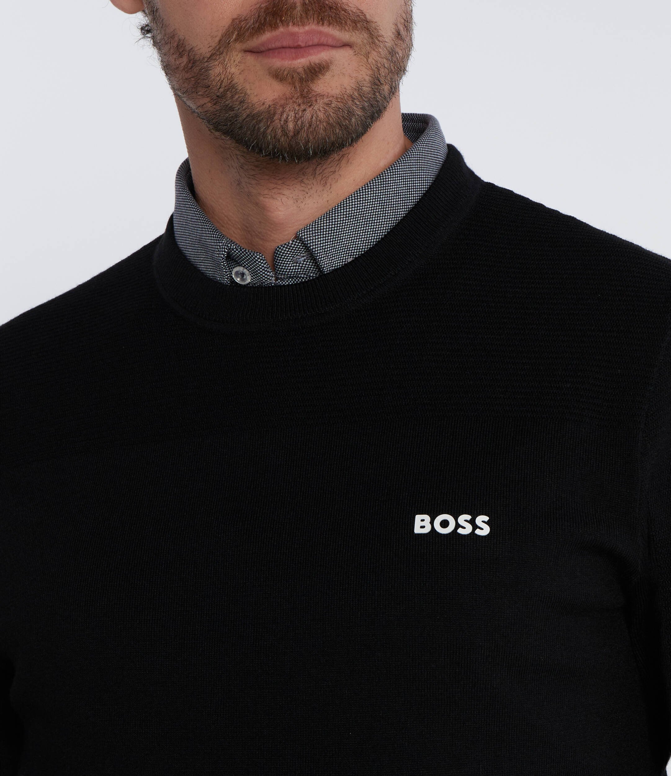 BOSS Green Pulover Momentum-X_CN | Regular Fit cu adaos de lână