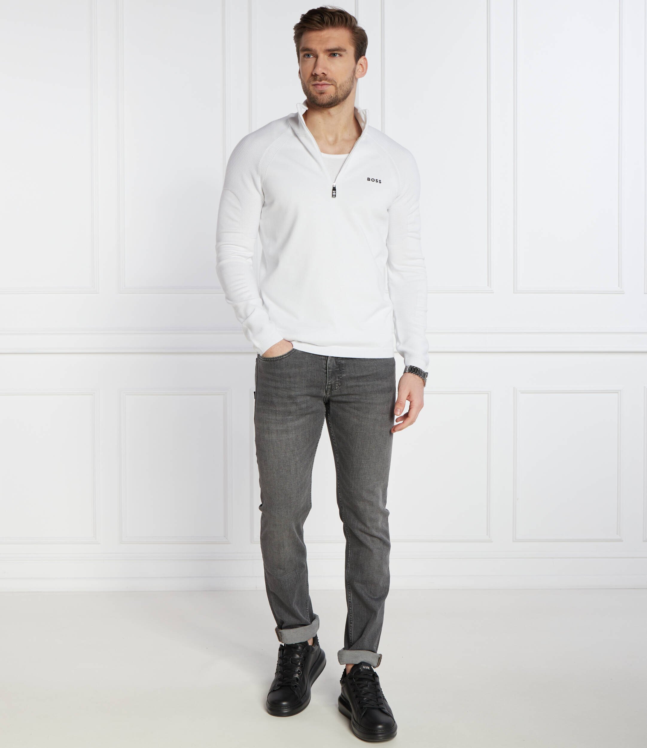 BOSS Green Pulover Perform-X_QZ | Regular Fit
