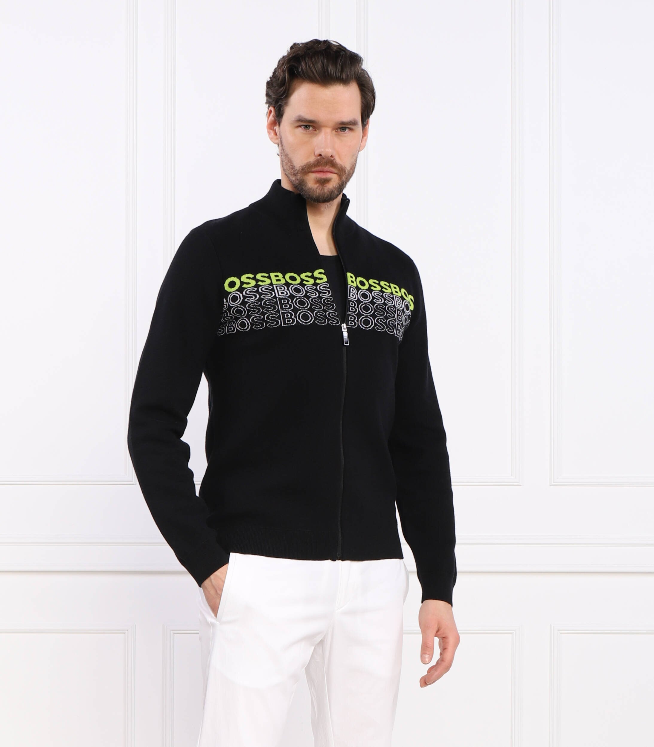 BOSS Green Pulover Zightek | Regular Fit cu adaos de lână