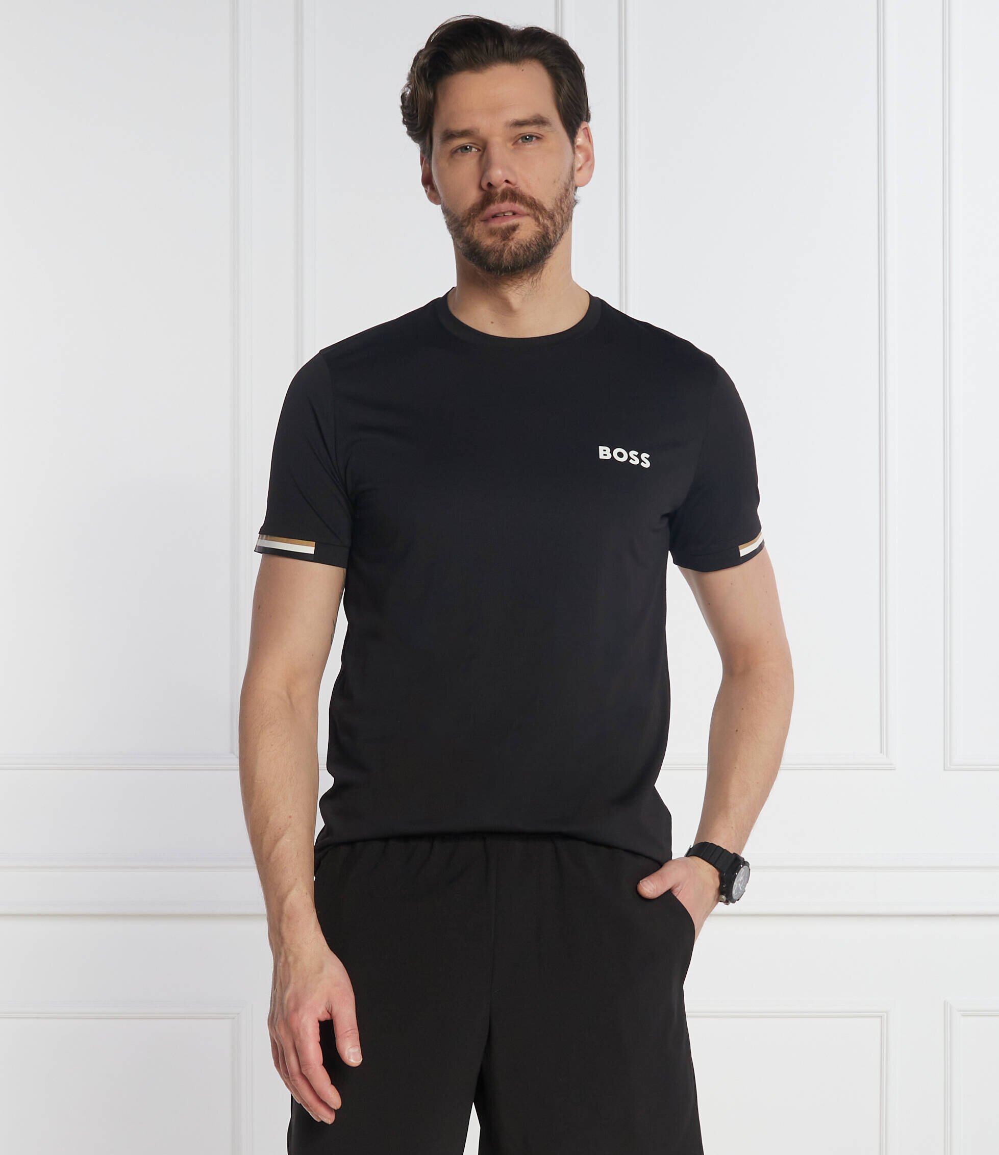 BOSS Green Tricou boss x matteo berrettini | Slim Fit | stretch