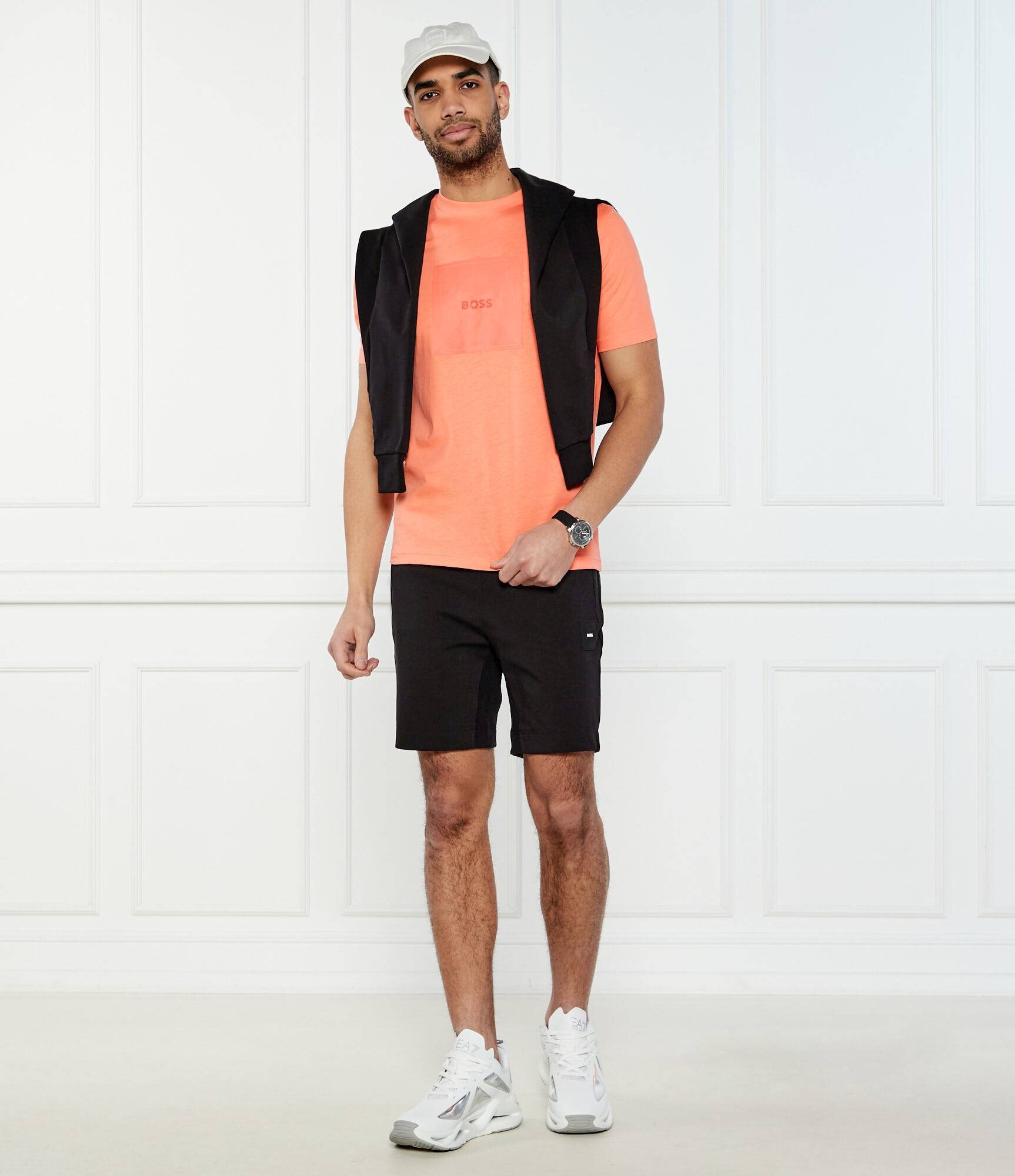 BOSS Green Tricou Logo Rib | Regular Fit