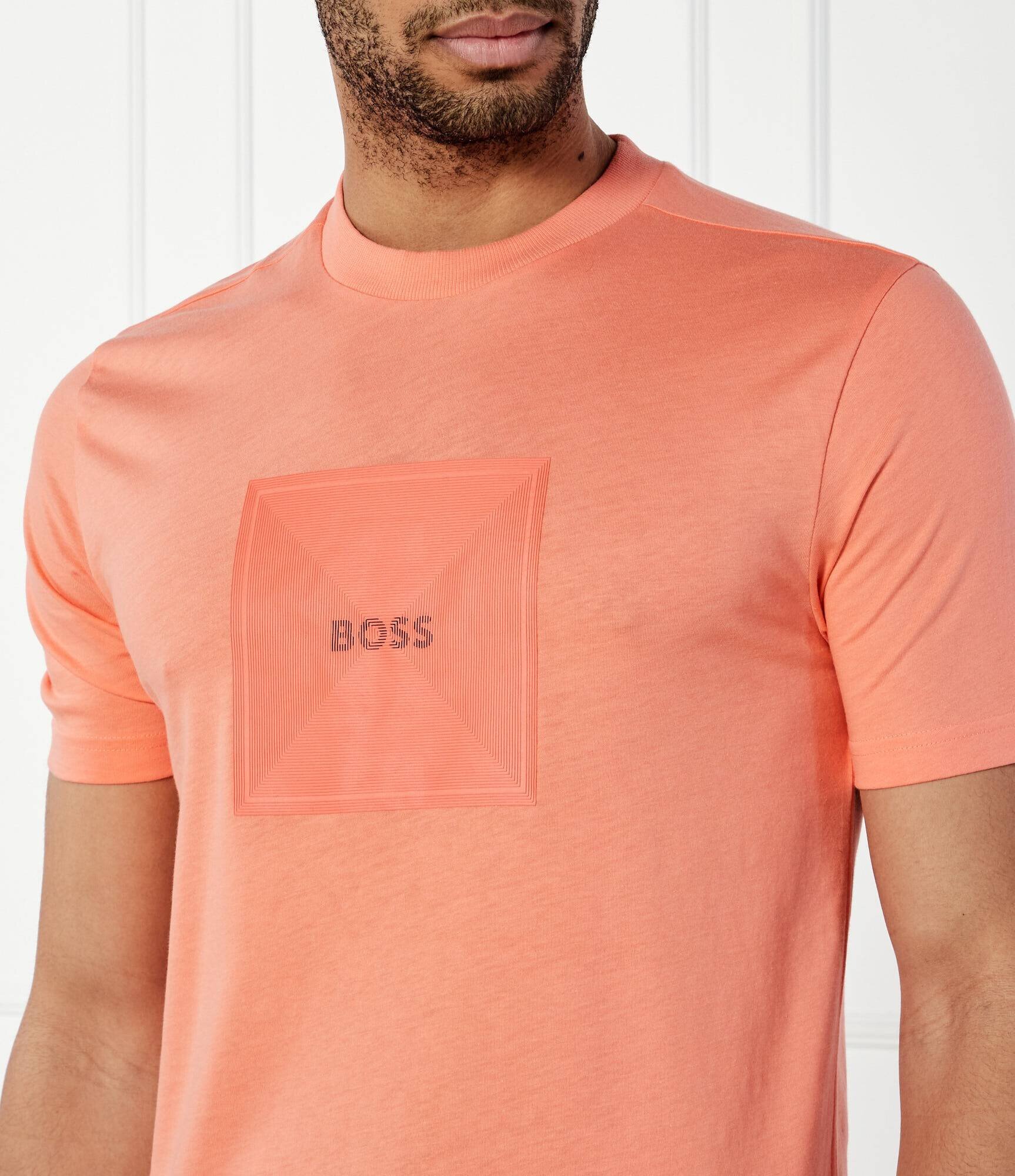 BOSS Green Tricou Logo Rib | Regular Fit