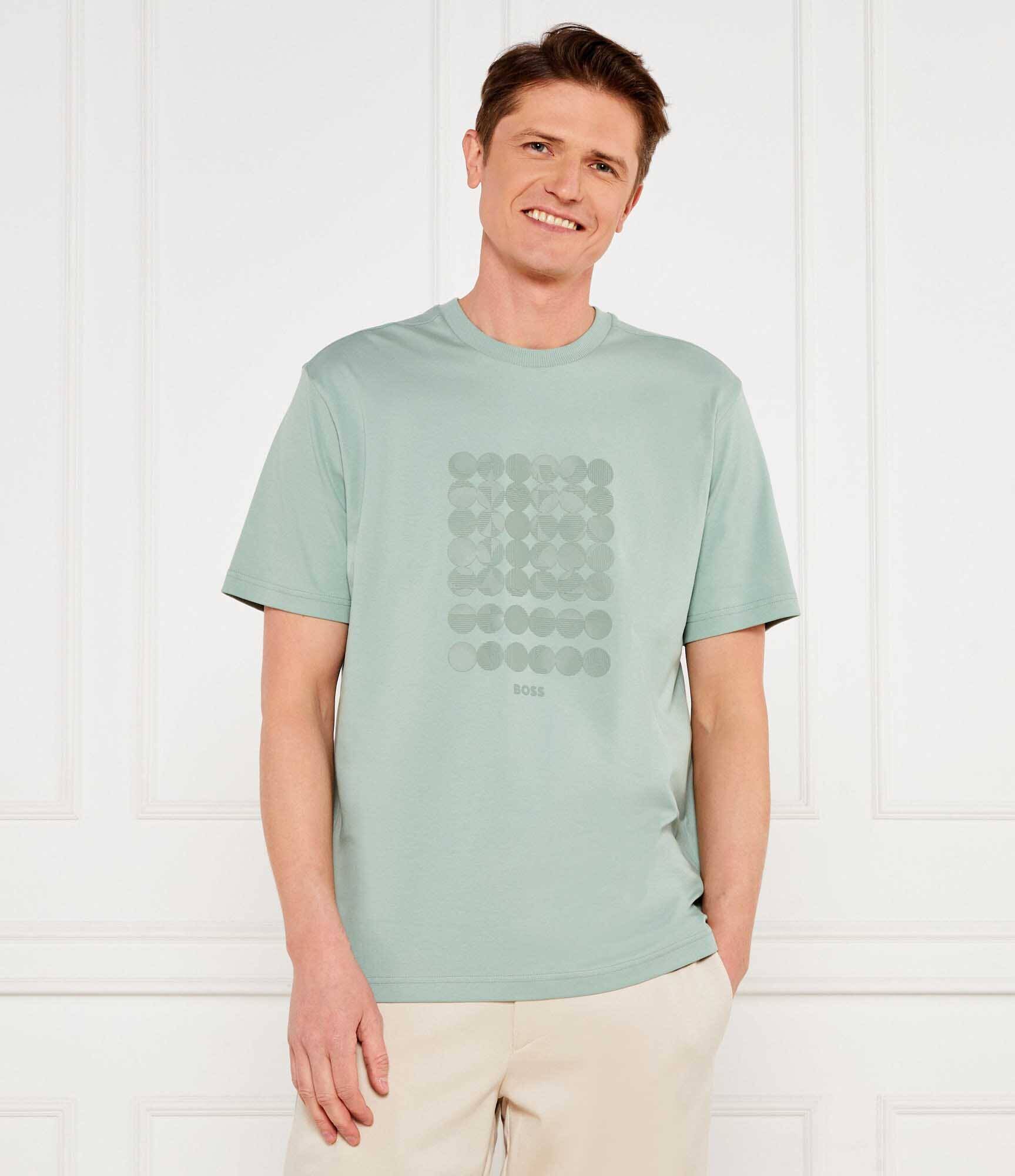 BOSS Green Tricou Print Striped C | Loose fit