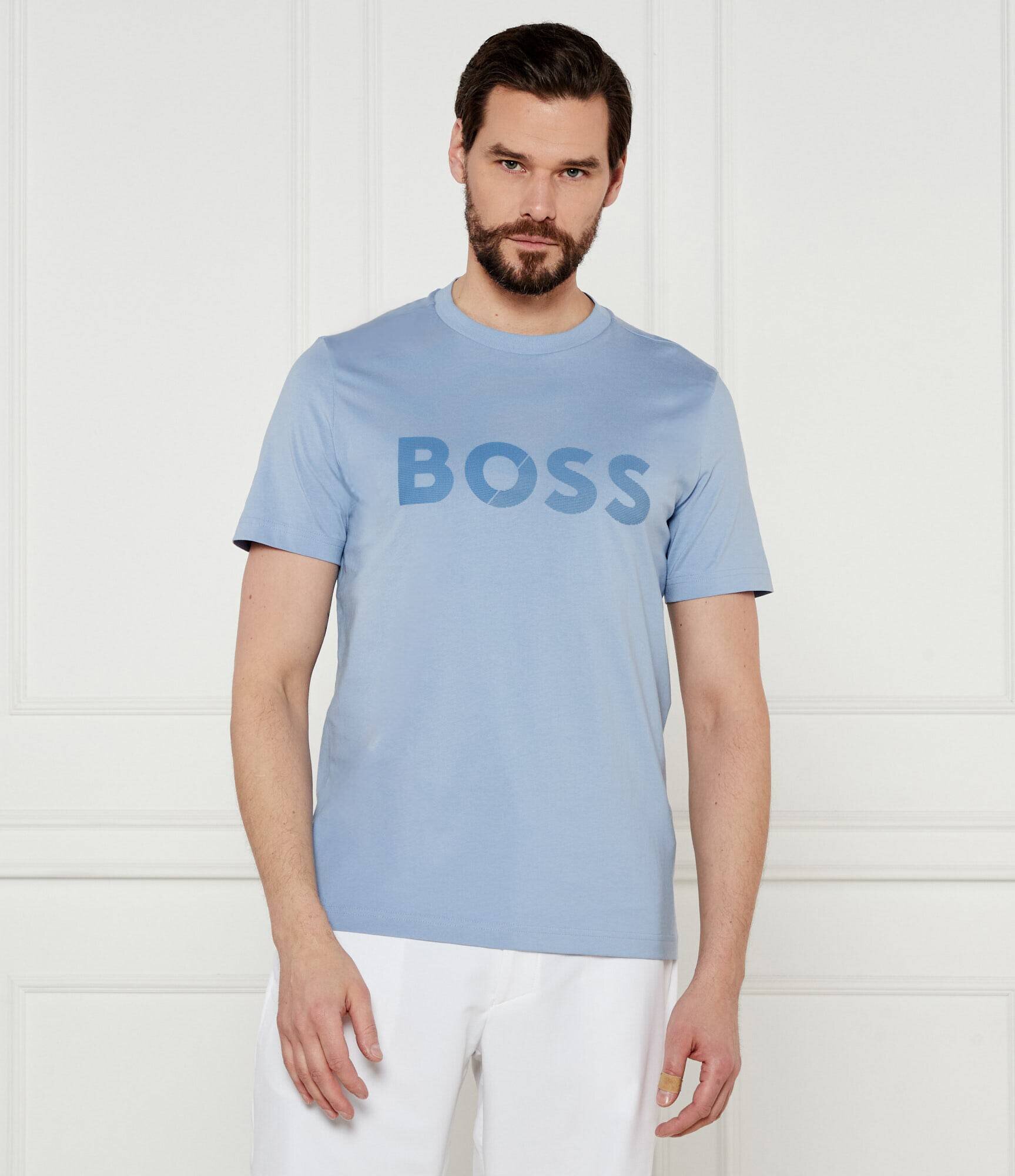 BOSS Green Tricou Tape Logo | Regular Fit