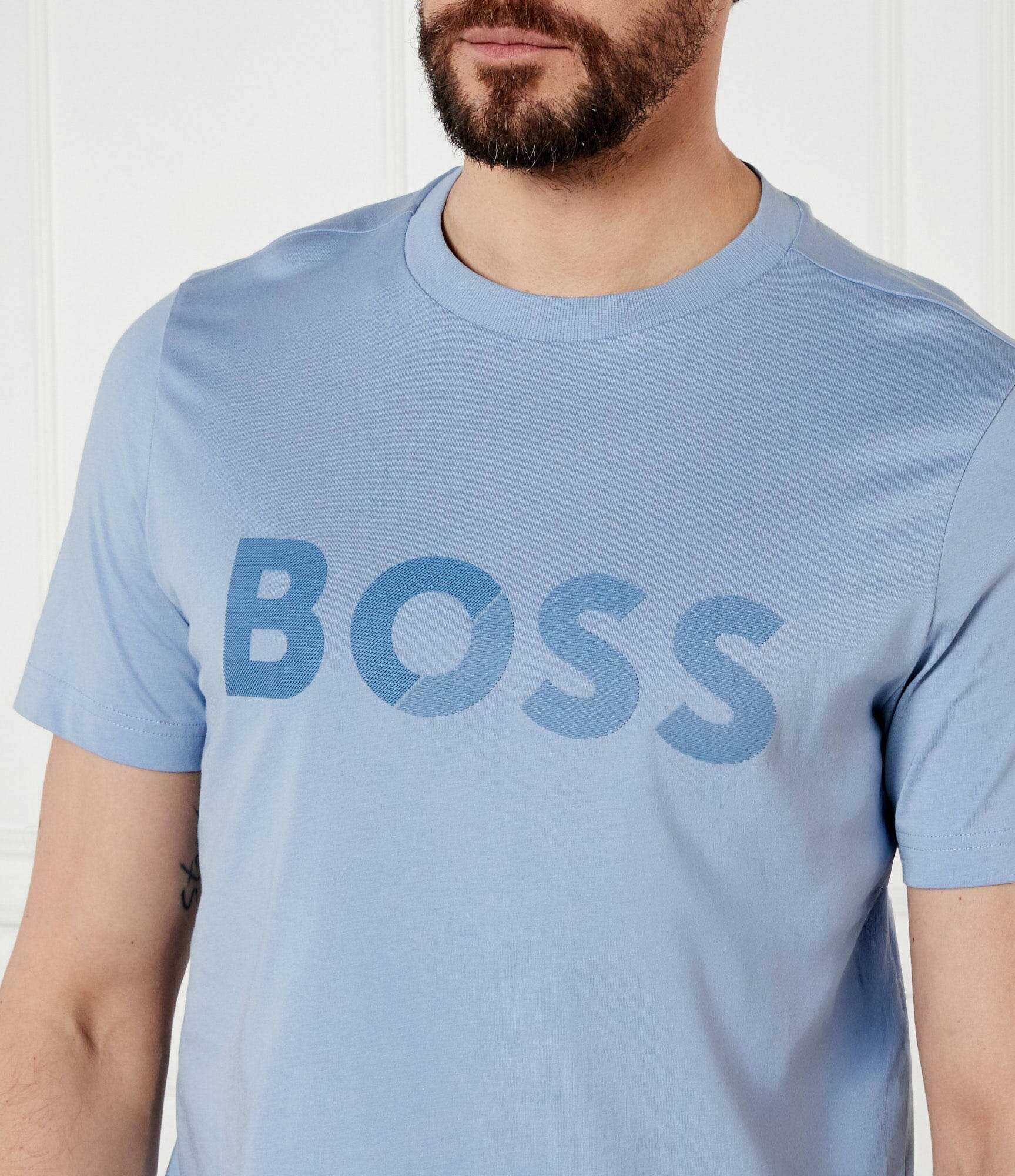 BOSS Green Tricou Tape Logo | Regular Fit