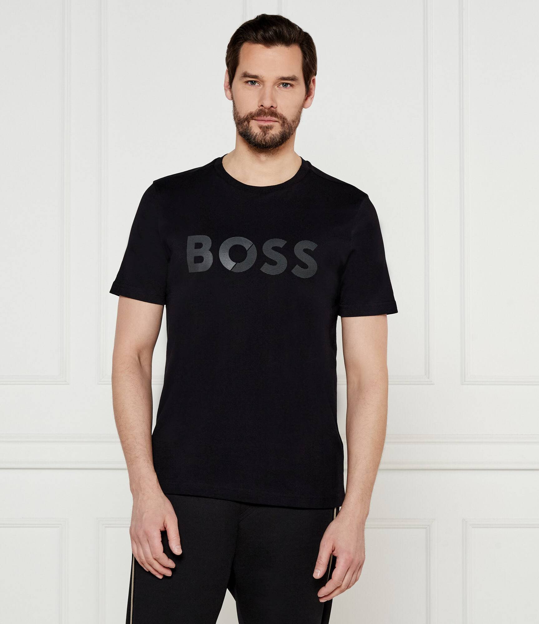 BOSS Green Tricou Tape Logo | Regular Fit