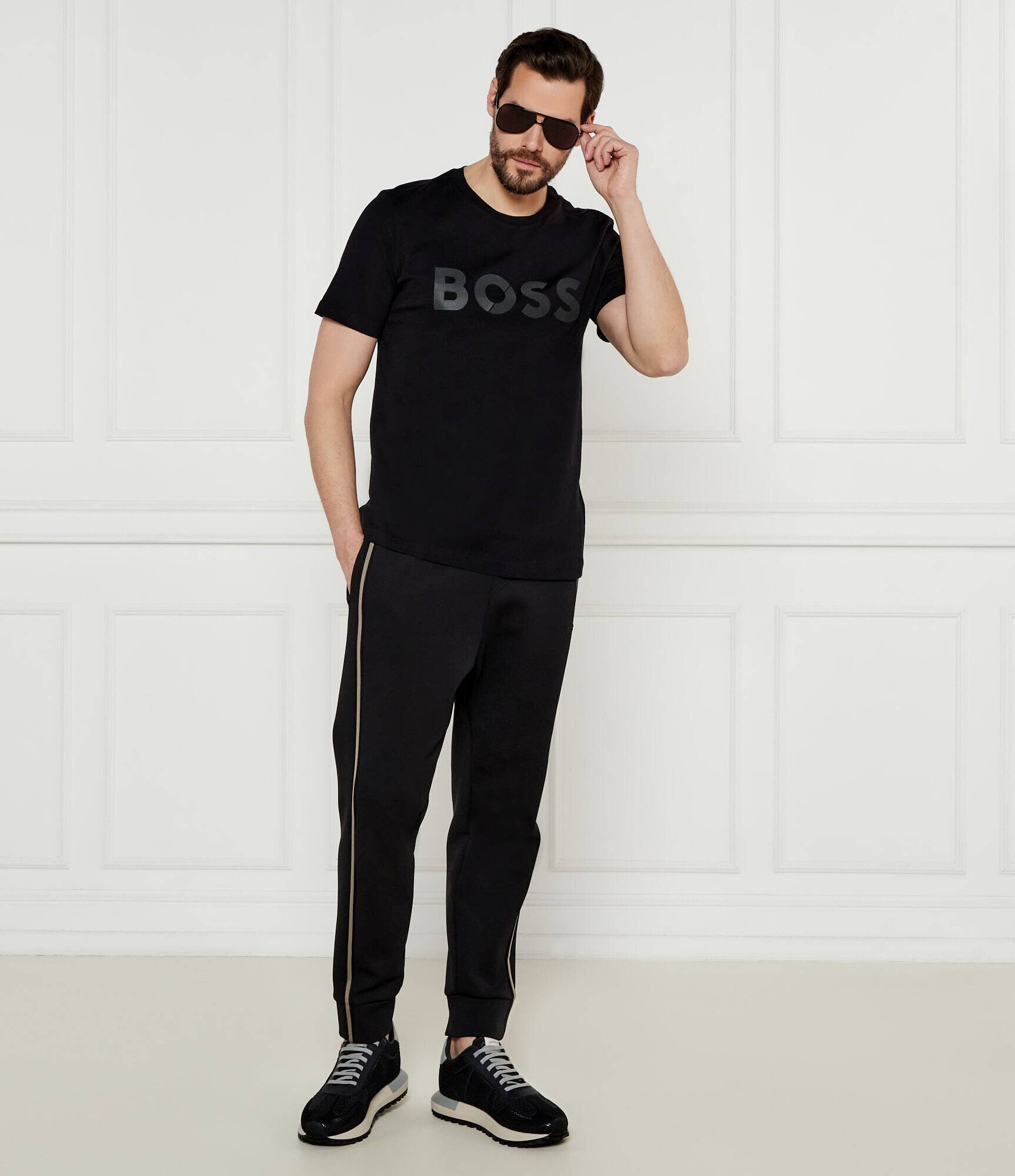 BOSS Green Tricou Tape Logo | Regular Fit