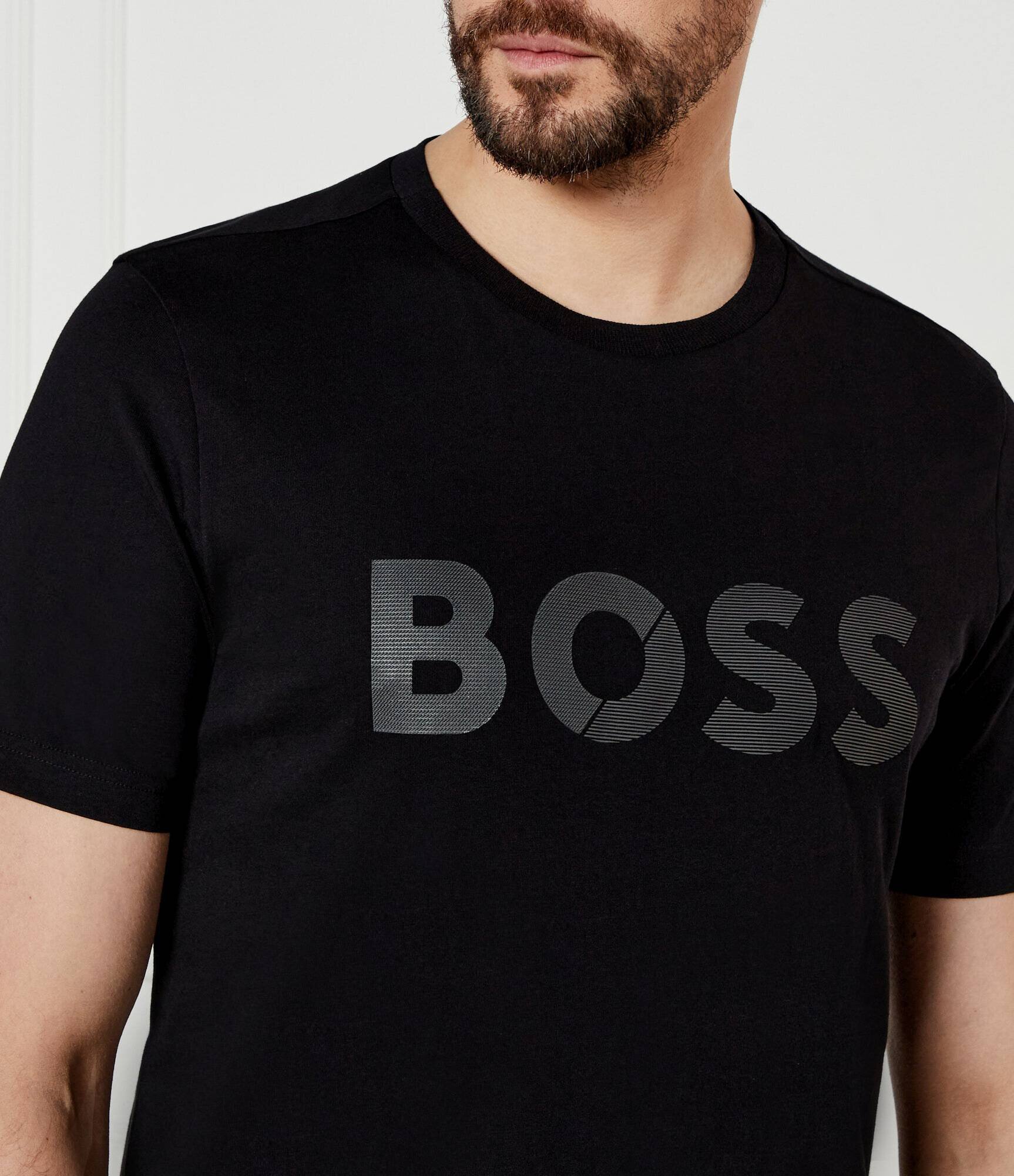 BOSS Green Tricou Tape Logo | Regular Fit