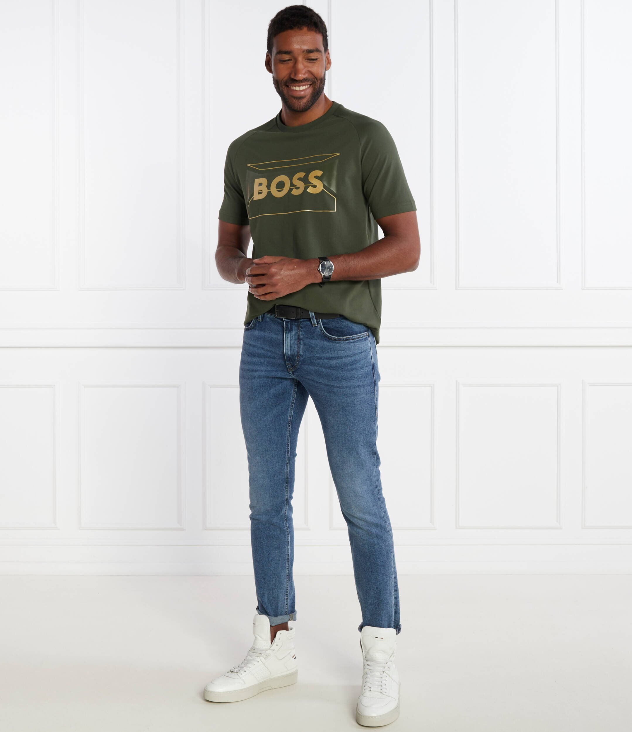 BOSS Green Tricou Tee 2 | Regular Fit | stretch