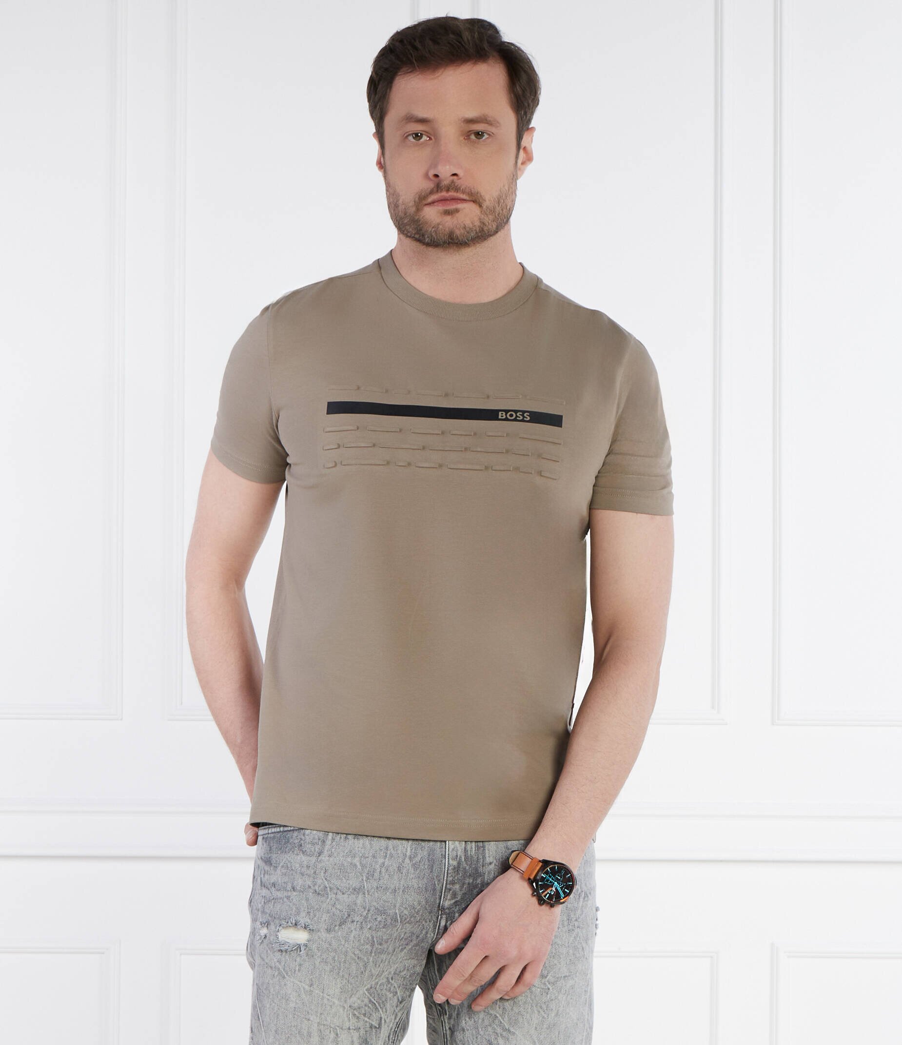 BOSS Green Tricou Tee 4 | Regular Fit | stretch