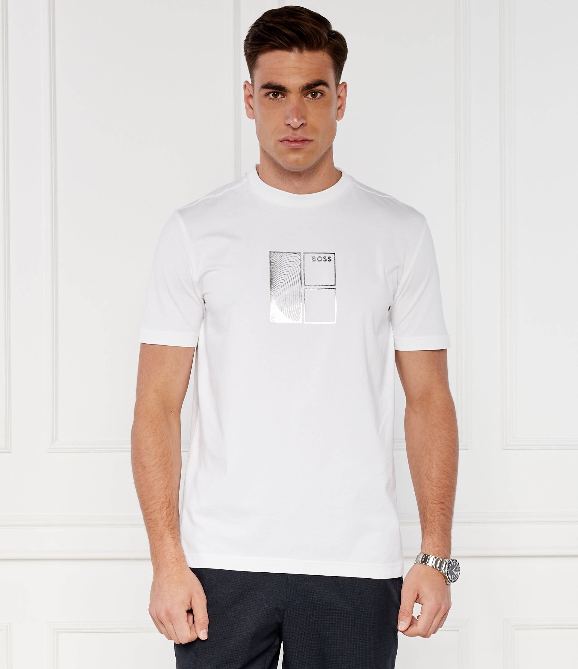 BOSS Green Tricou Tee 5 | Regular Fit | stretch