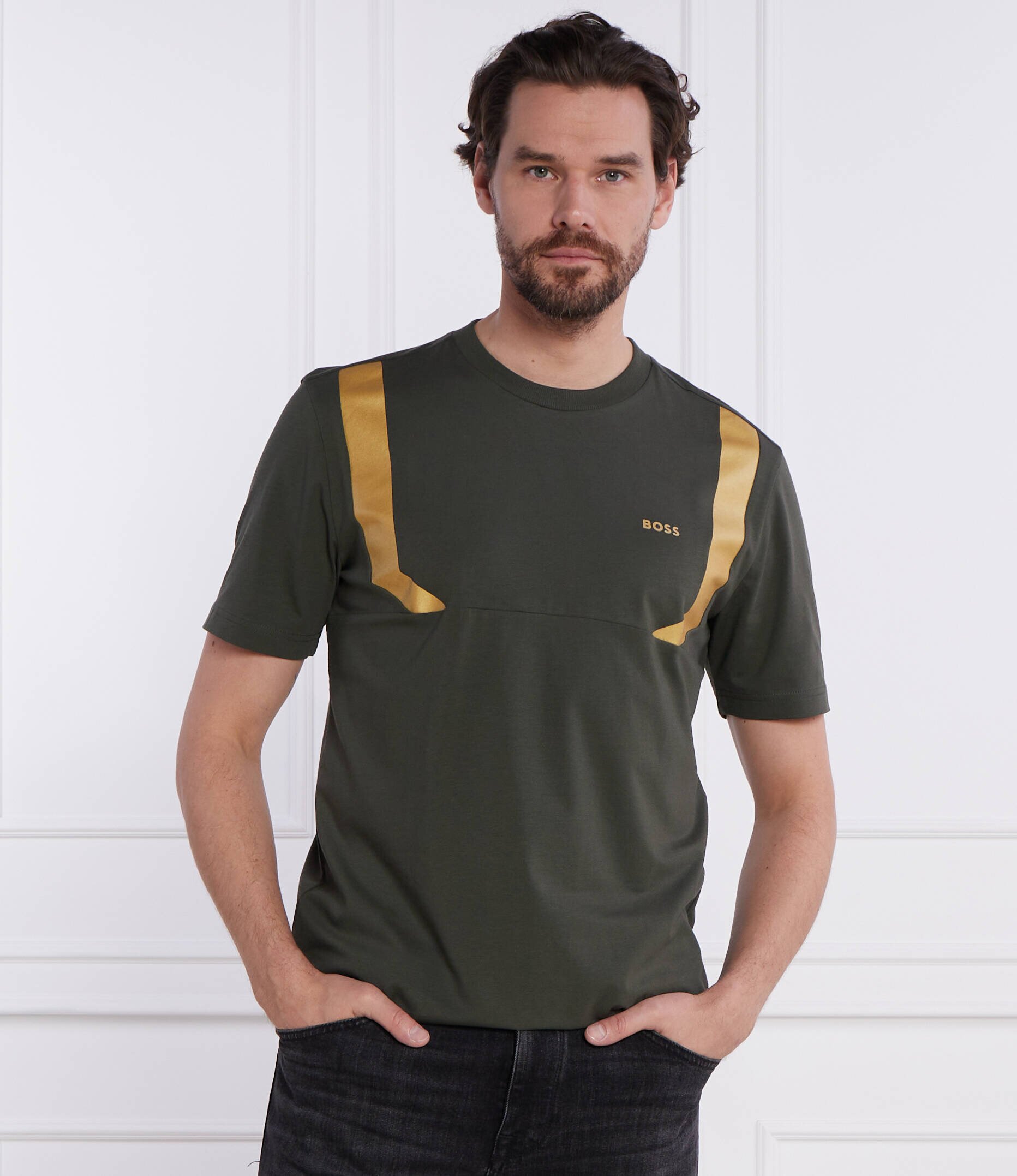 BOSS Green Tricou Tee 5 | Regular Fit | stretch